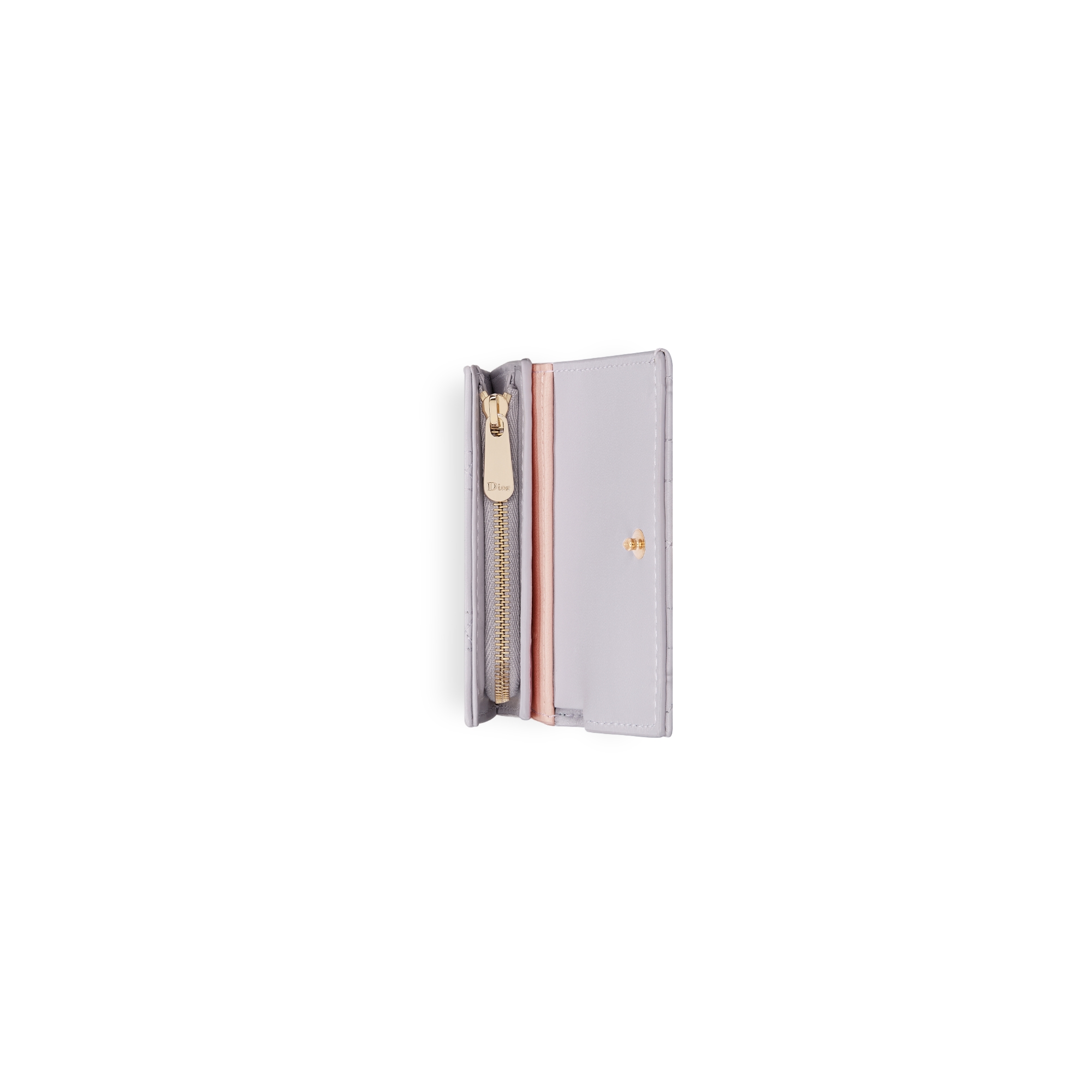 My Dior Hibiscus L-Zip Wallet Three-Tone Lilac, Pale Pink and Sweet Pink Cannage Lambskin E06