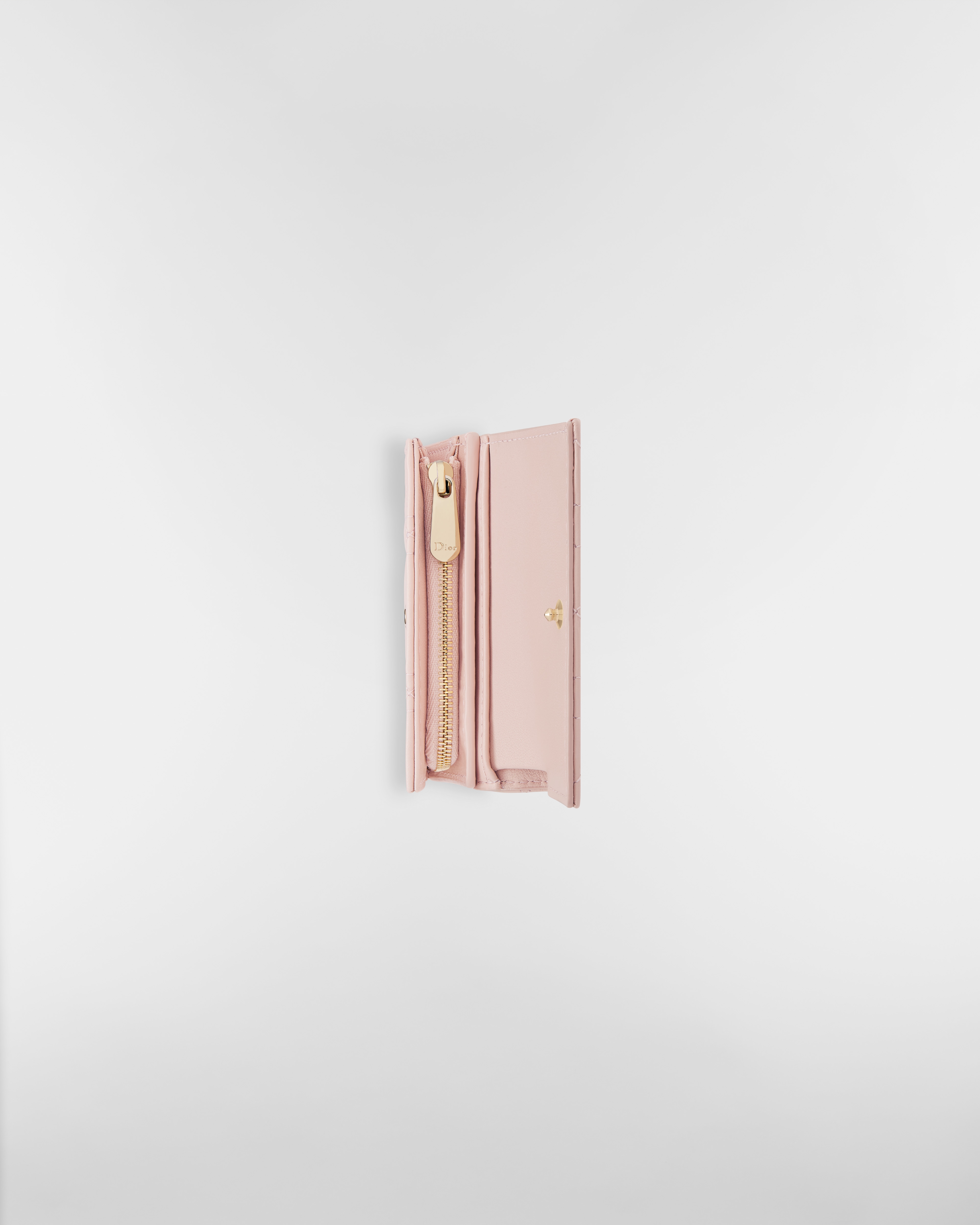 My Dior Hibiscus L-Zip Wallet Powder Pink Cannage Lambskin E06