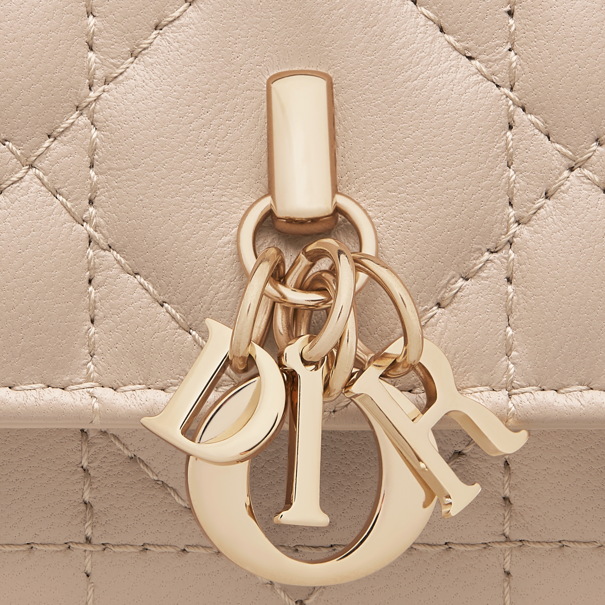 My Dior Hibiscus L-Zip Wallet Powder Beige Cannage Lambskin E09