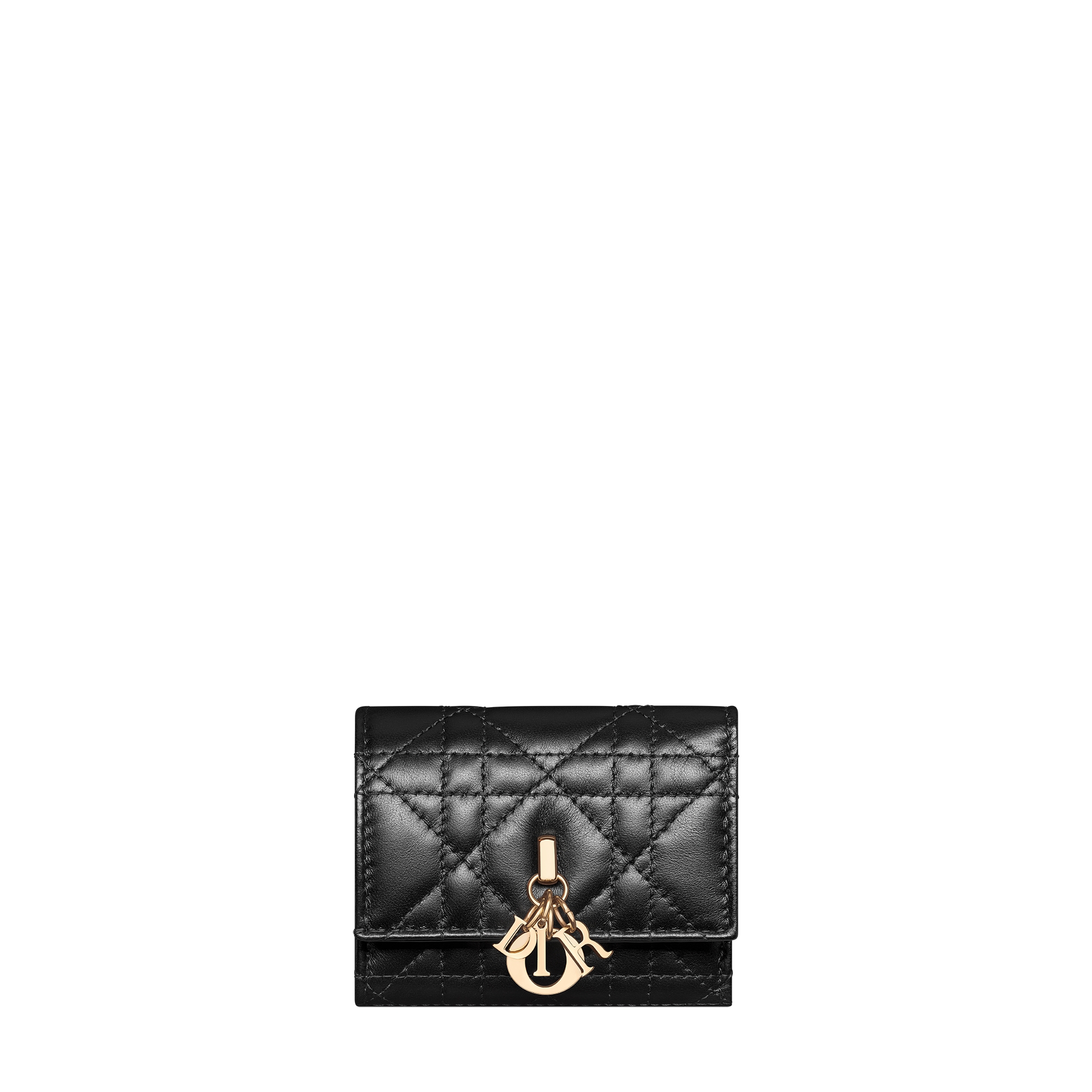  黑色 Cannage 籐格紋羊皮