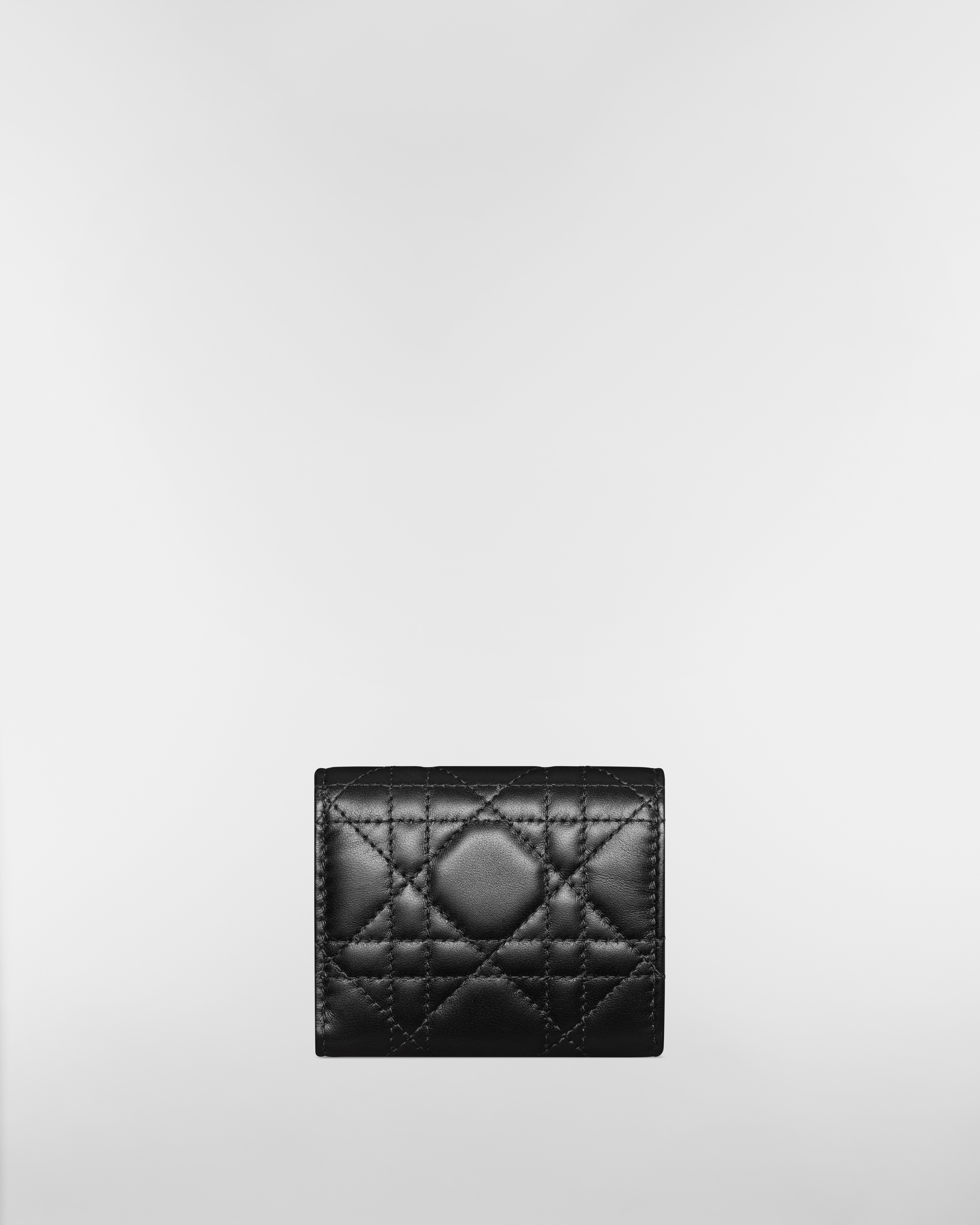 My Dior Hibiscus L-Zip Wallet Black Cannage Lambskin E08