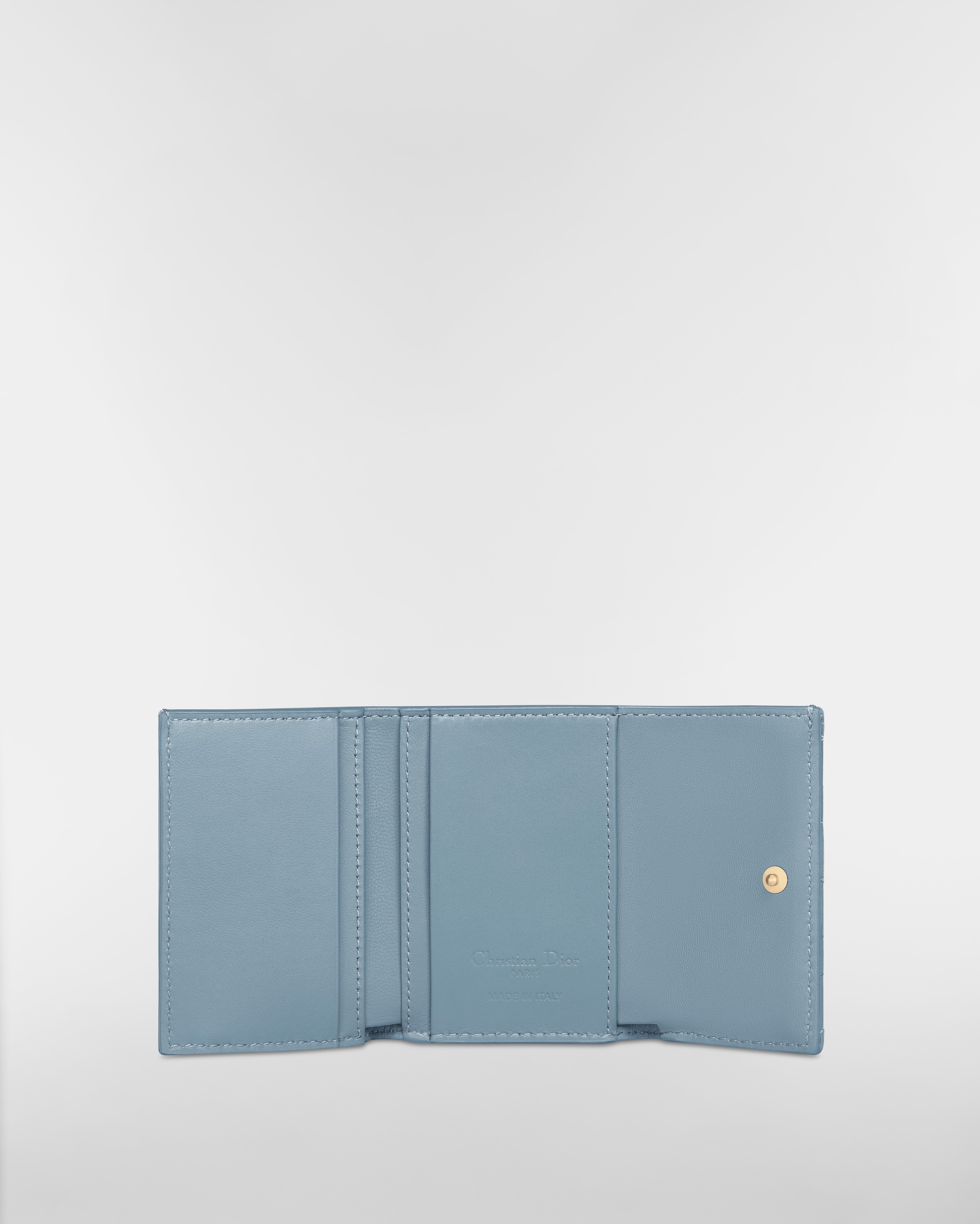 My Dior Veronia 錢包 雲藍色 Cannage 籐格紋羊皮 E07