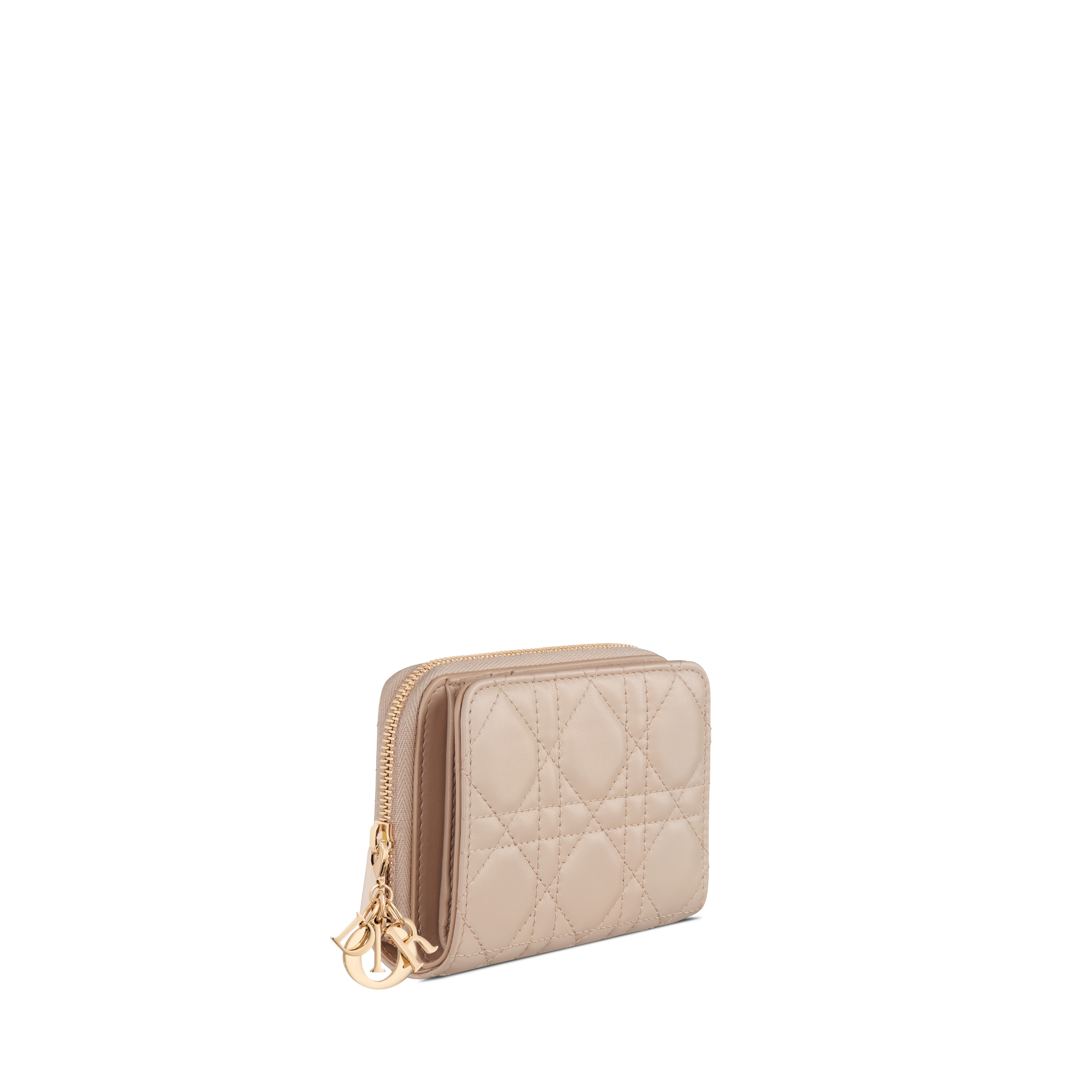 Lady Dior Scarlet Wallet Powder Beige Cannage Lambskin E03