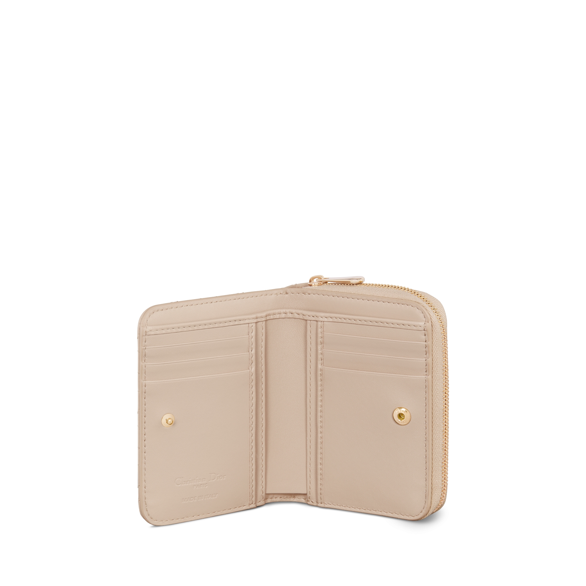 Lady Dior Scarlet Wallet Powder Beige Cannage Lambskin E07