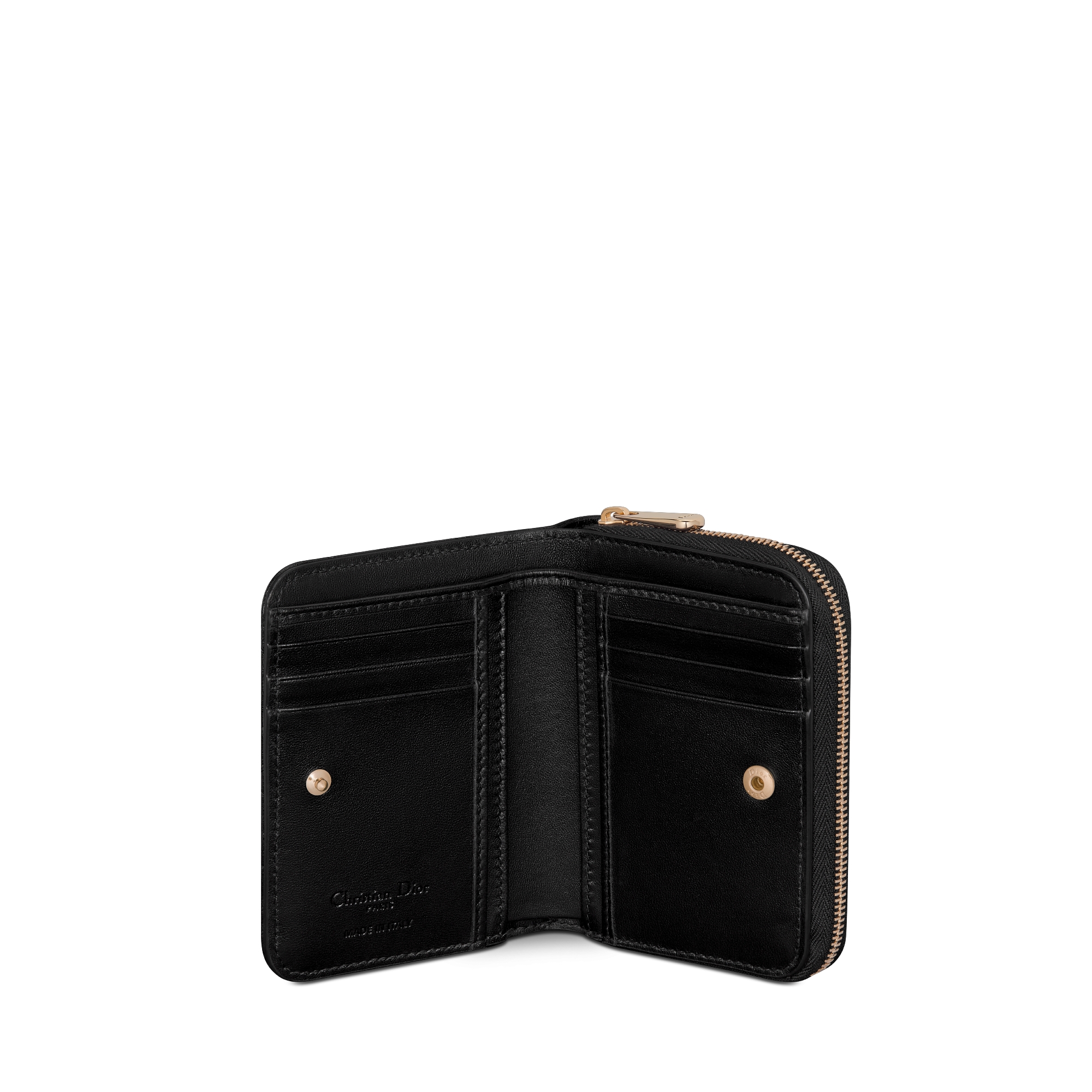 Lady Dior Scarlet 錢包 黑色 Cannage 籐格紋羊皮 E07