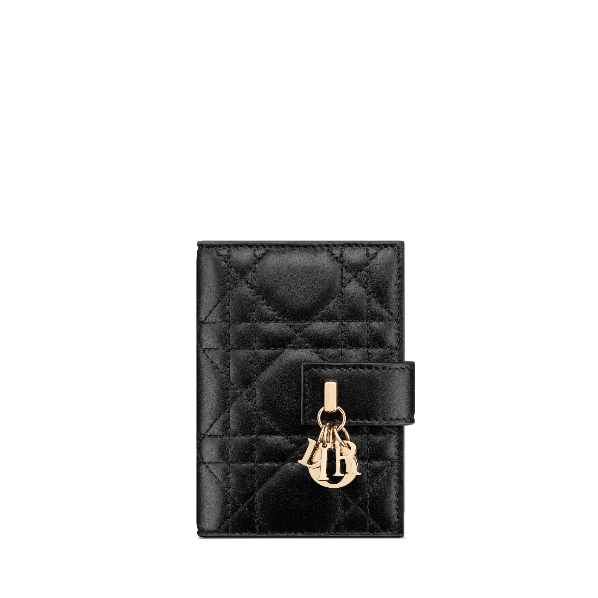 My Dior Dandelion Card Holder Black Cannage Lambskin | DIOR