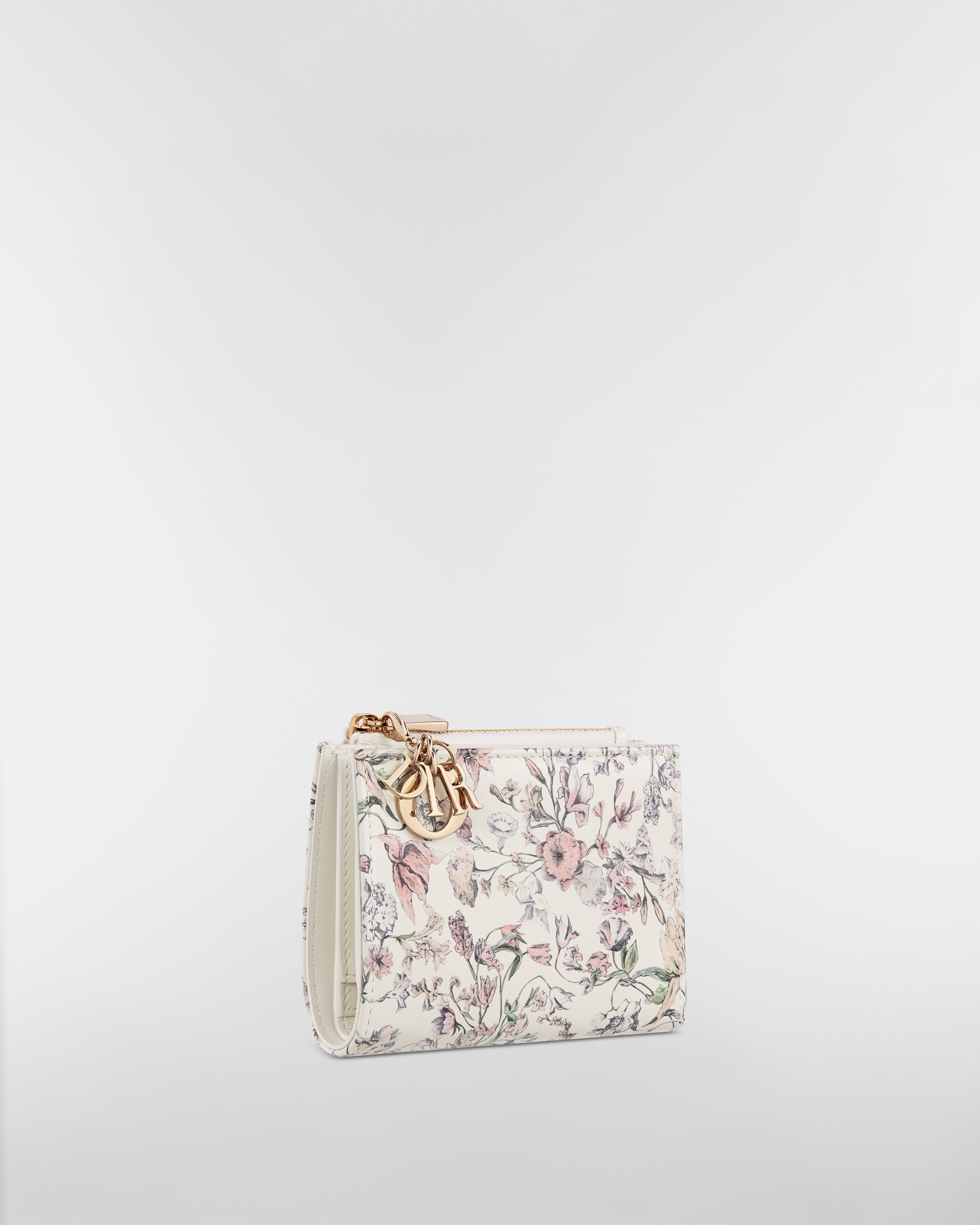 Lady Dior Dahlia Wallet Multicolor Millefiori Printed Calfskin E03