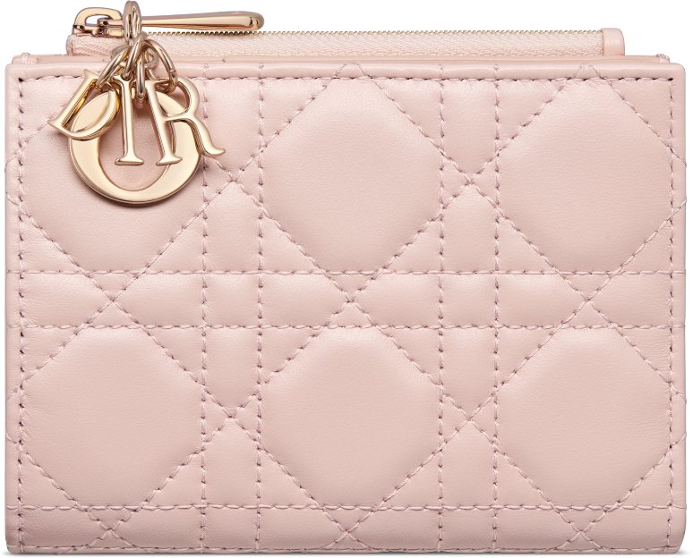 Lady Dior Dahlia Wallet Front view