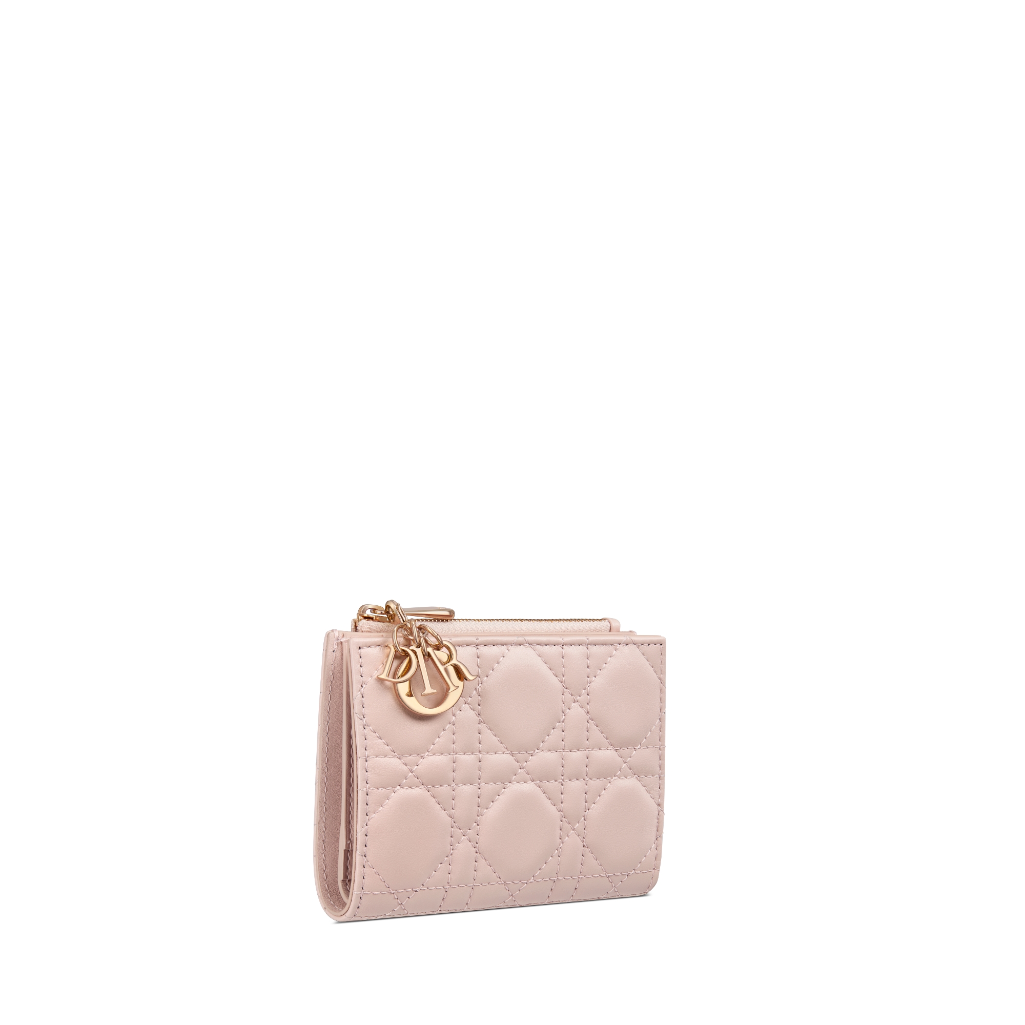 Lady Dior Dahlia Wallet Powder Pink Cannage Lambskin E03