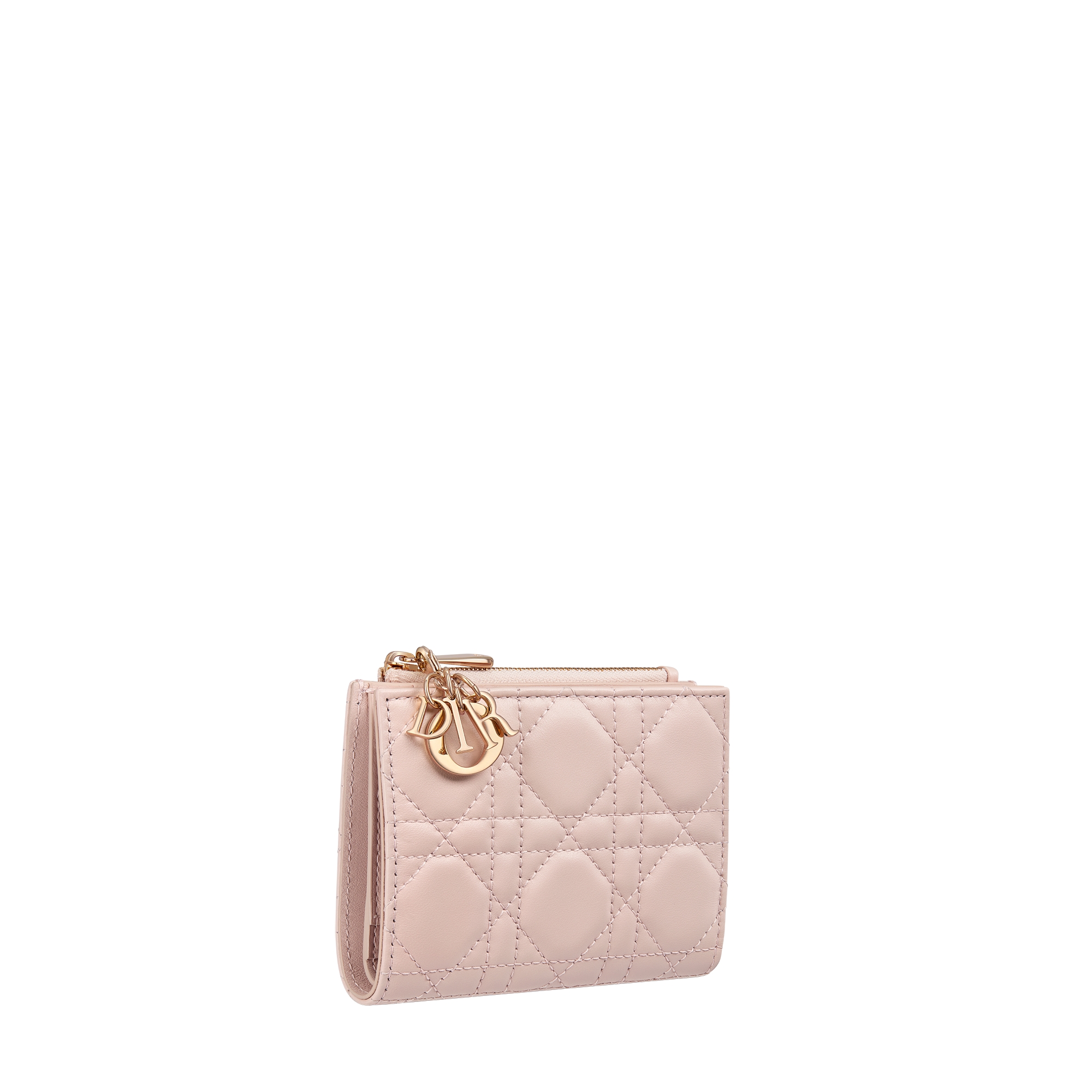 Lady Dior Dahlia Wallet Powder Pink Cannage Lambskin E03