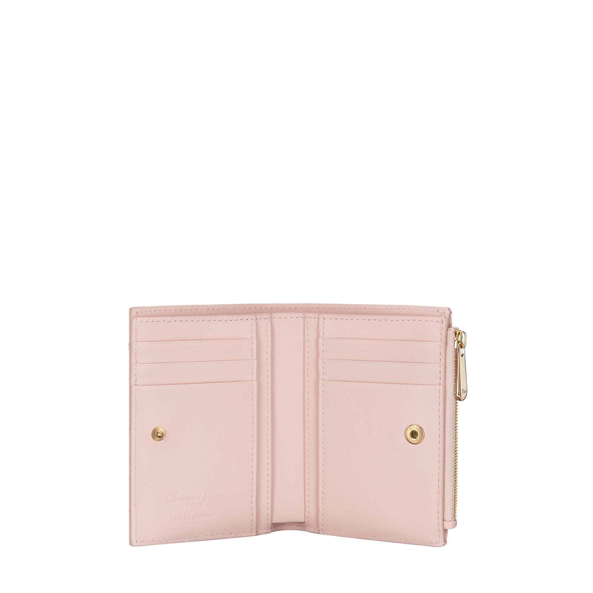 Lady Dior Dahlia Wallet Powder Pink Cannage Lambskin E07