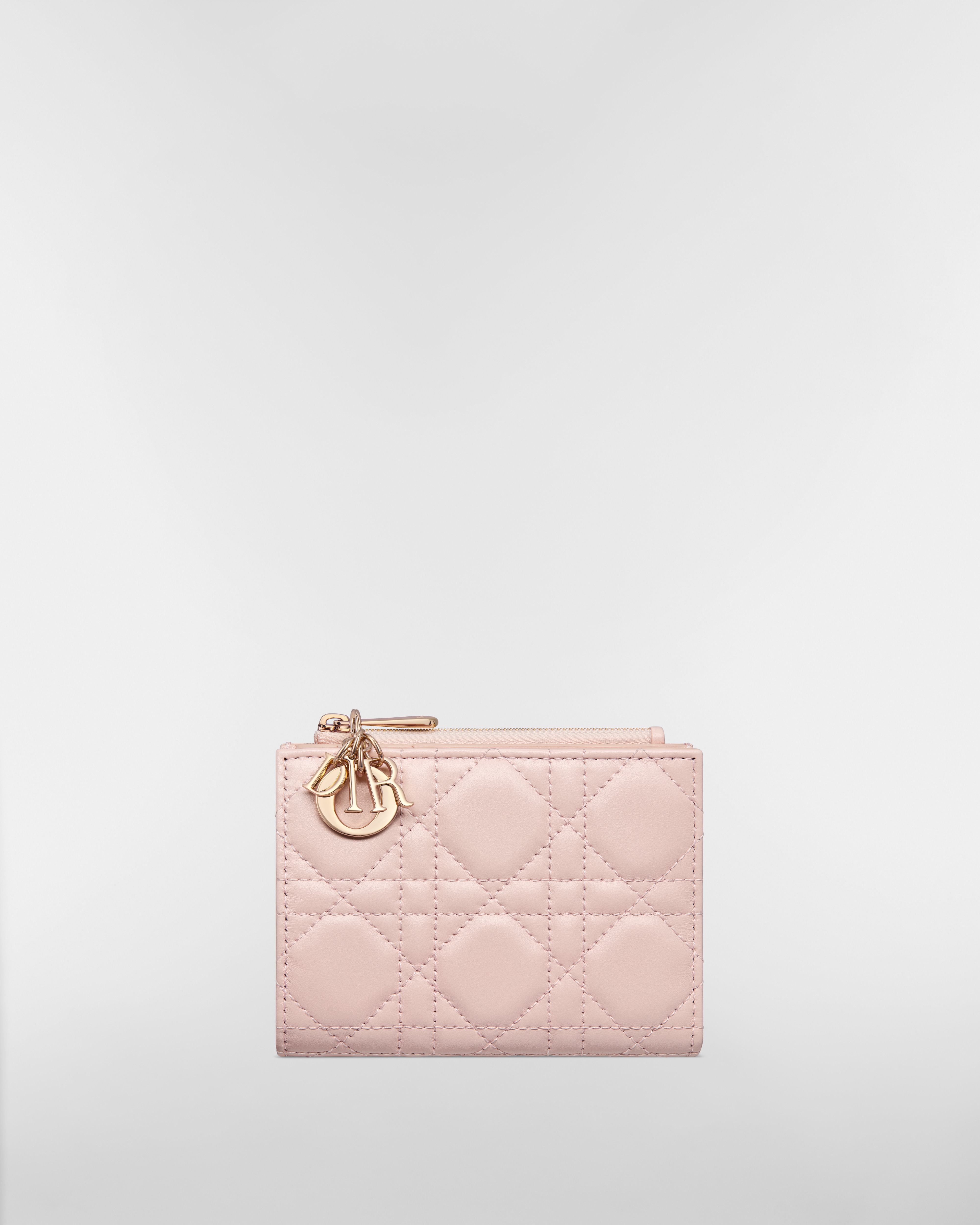 Lady Dior Dahlia Wallet Powder Pink Cannage Lambskin E01
