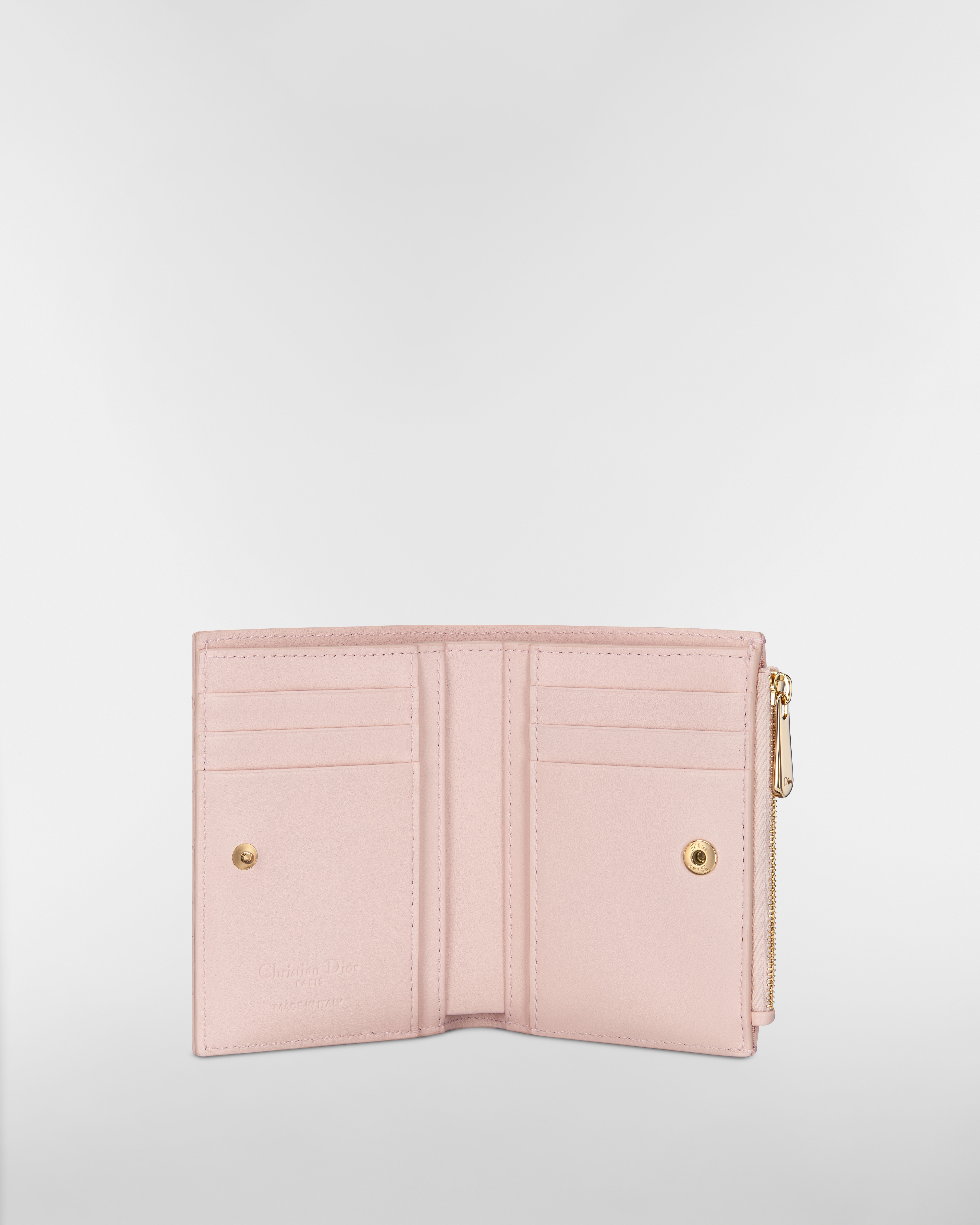 Lady Dior Dahlia Wallet Powder Pink Cannage Lambskin E07