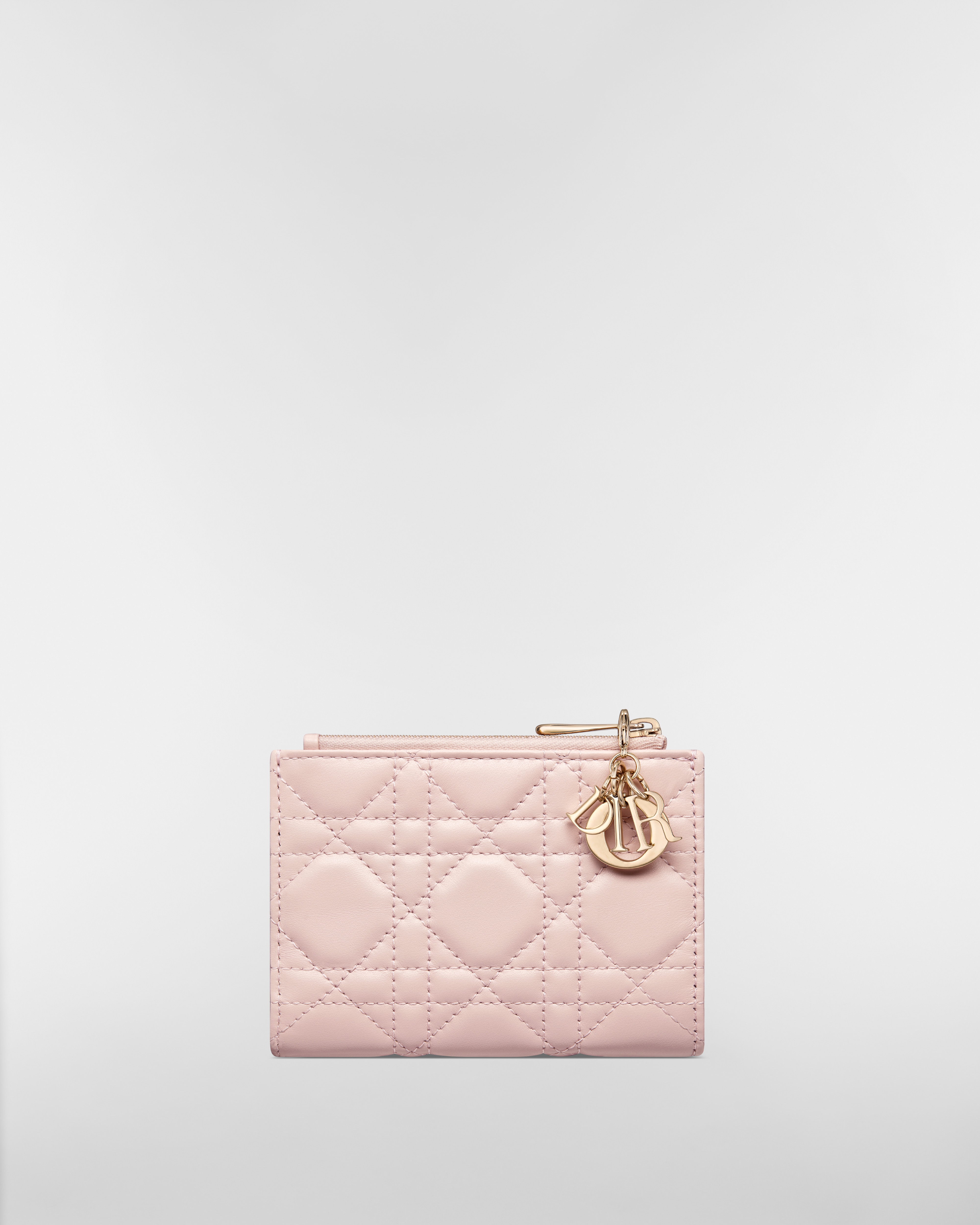 Lady Dior Dahlia Wallet Powder Pink Cannage Lambskin E08