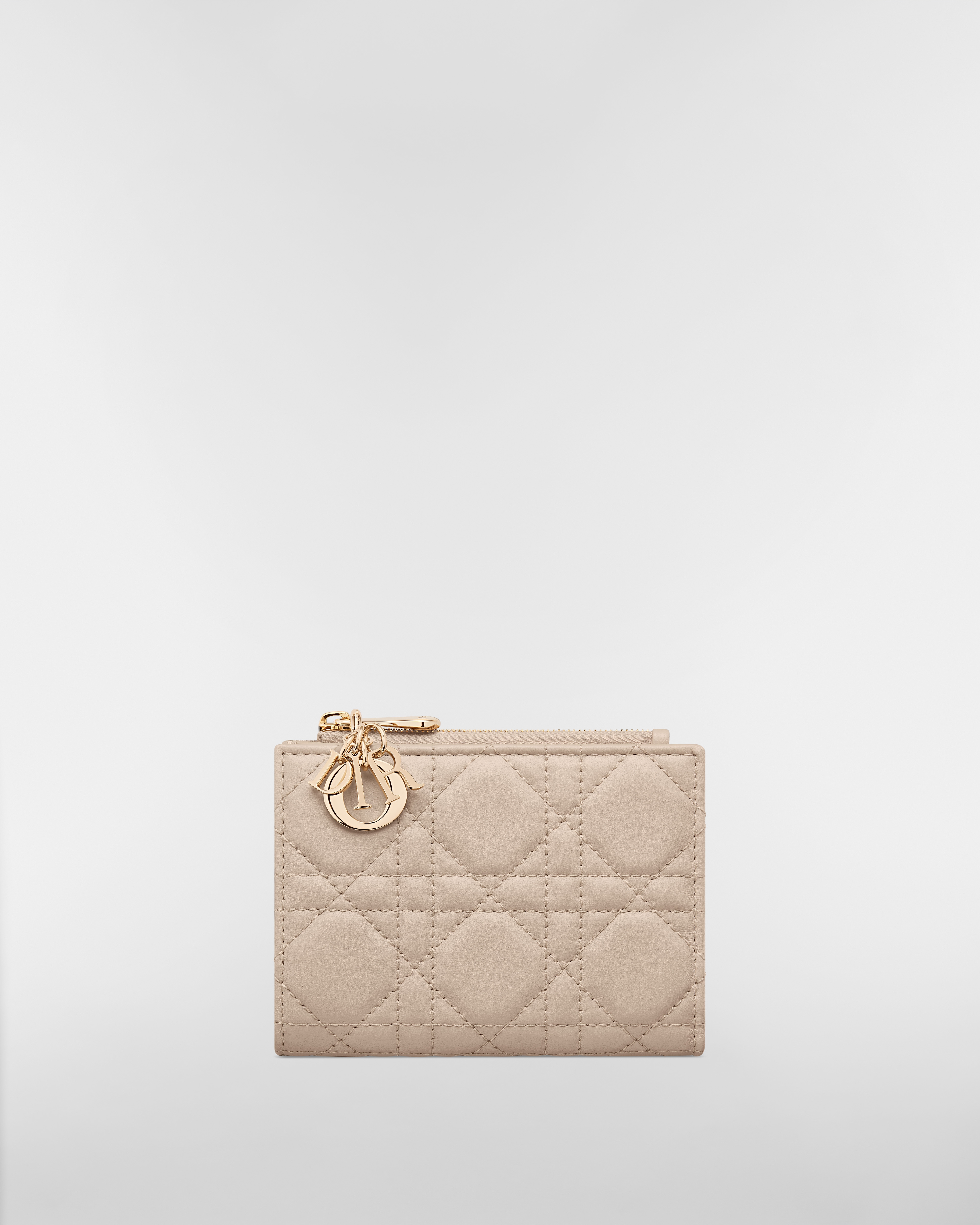 Lady Dior Dahlia Wallet Powder Beige Cannage Lambskin E01