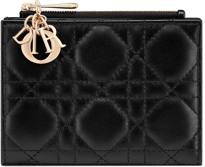Lady Dior Dahlia Wallet Front view
