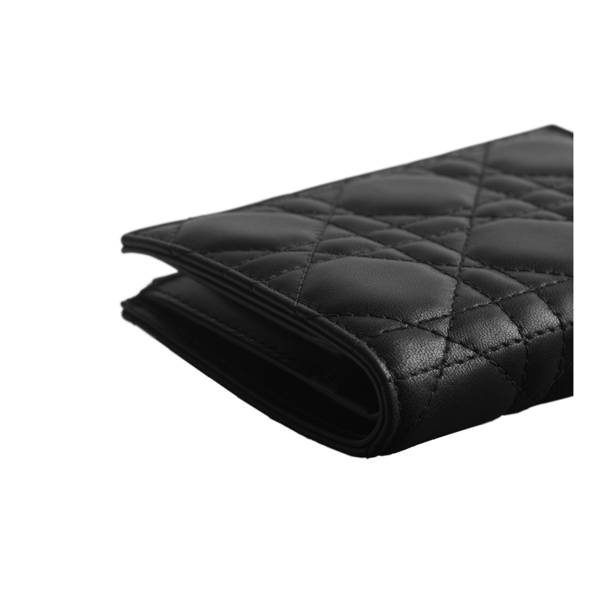 Lady Dior Dahlia Wallet Black Cannage Lambskin E10