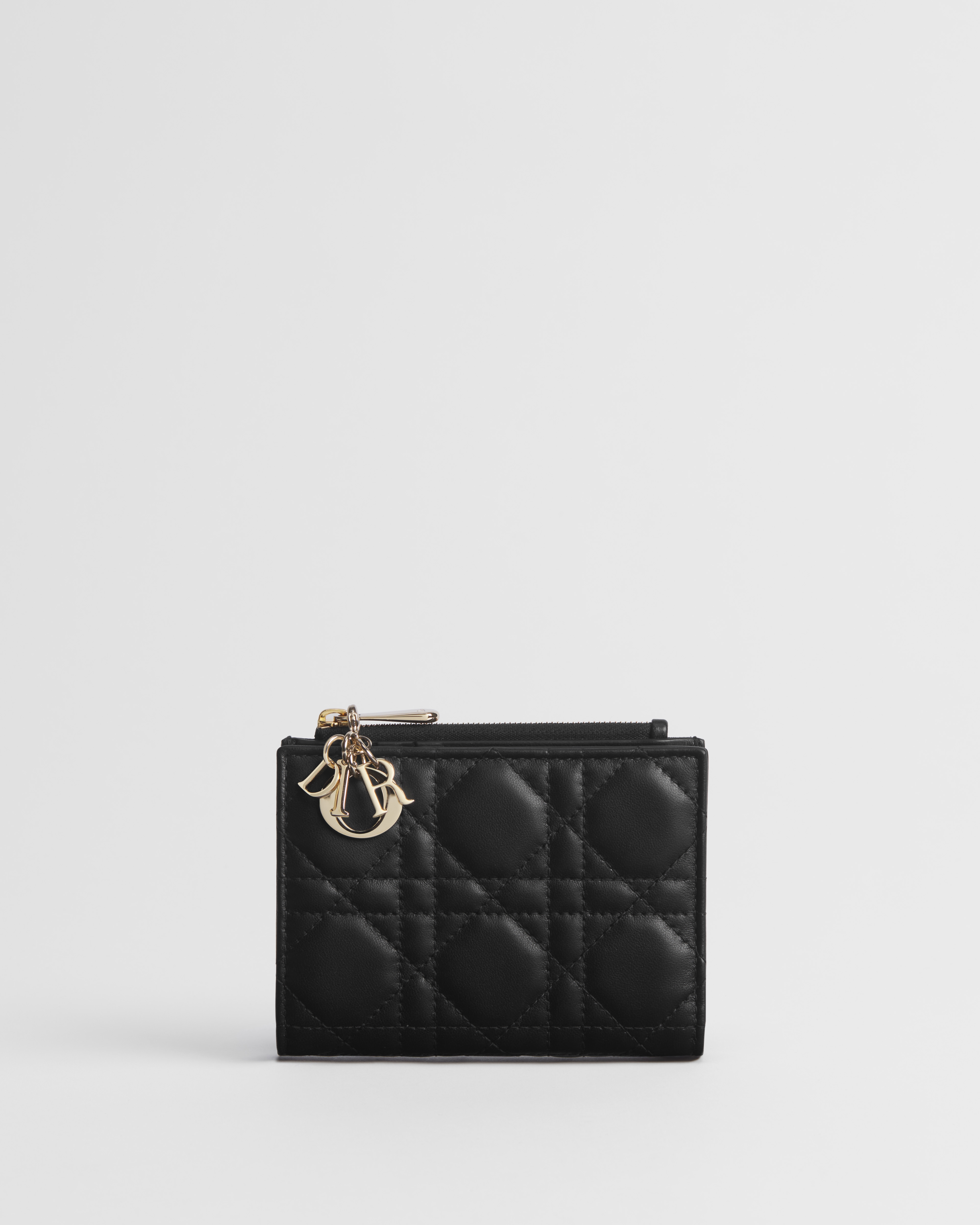 Lady Dior Dahlia Wallet Black Cannage Lambskin E01