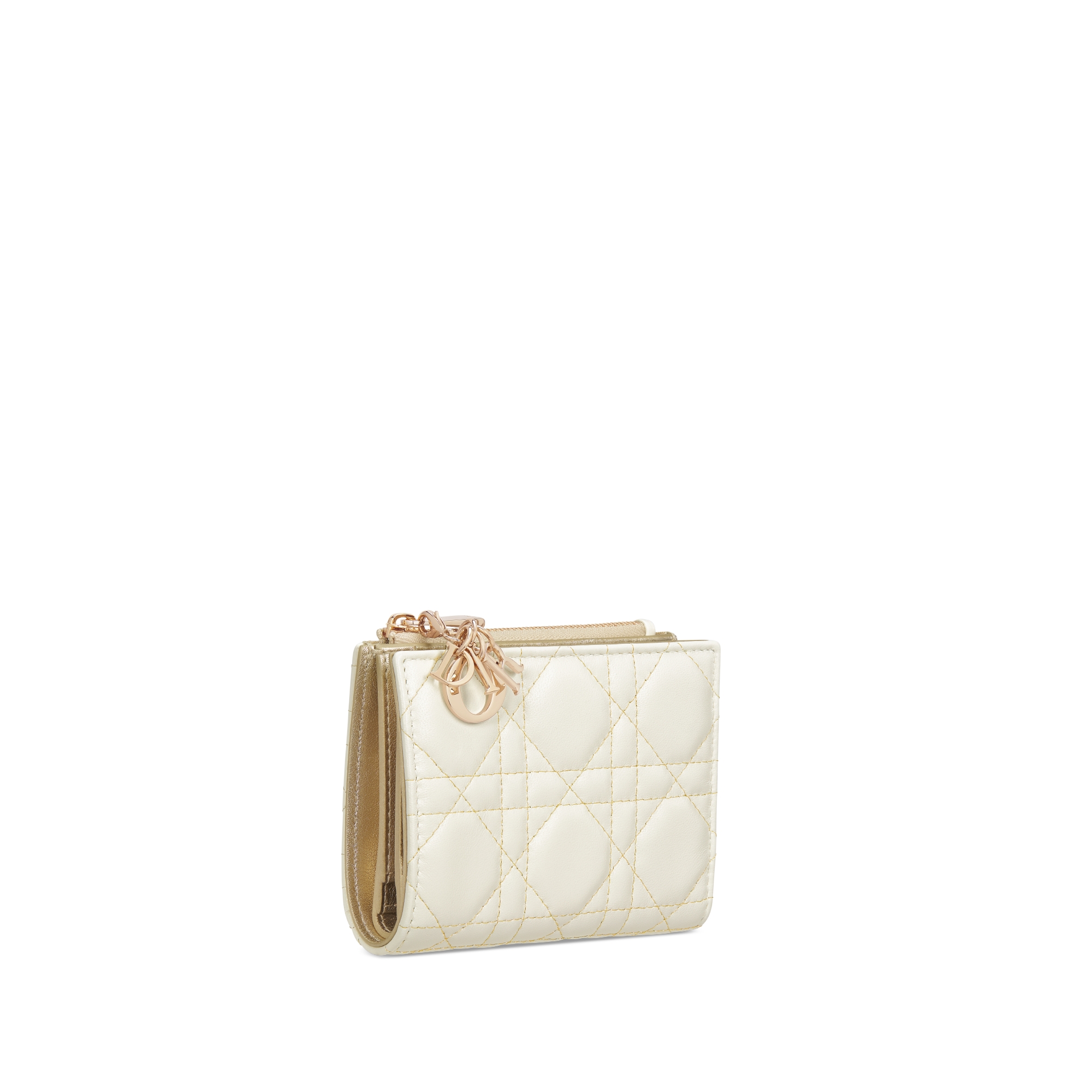 【日本限定】Lady Dior Dahlia ウォレット カナージュ ラムスキン E03