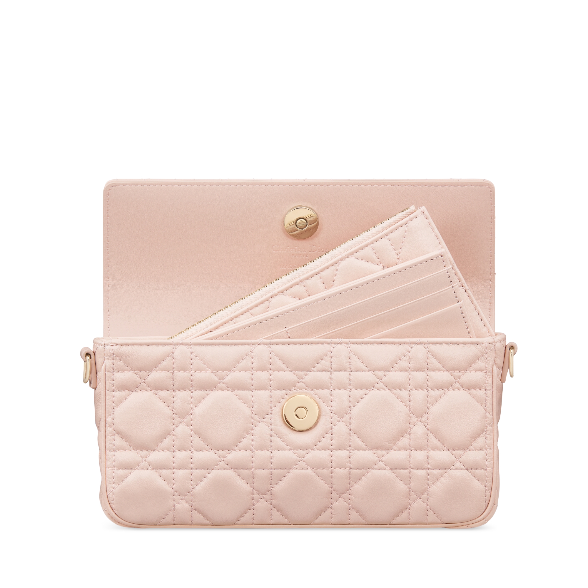 My Dior Pouch with Chain Powder Pink Cannage Lambskin E10