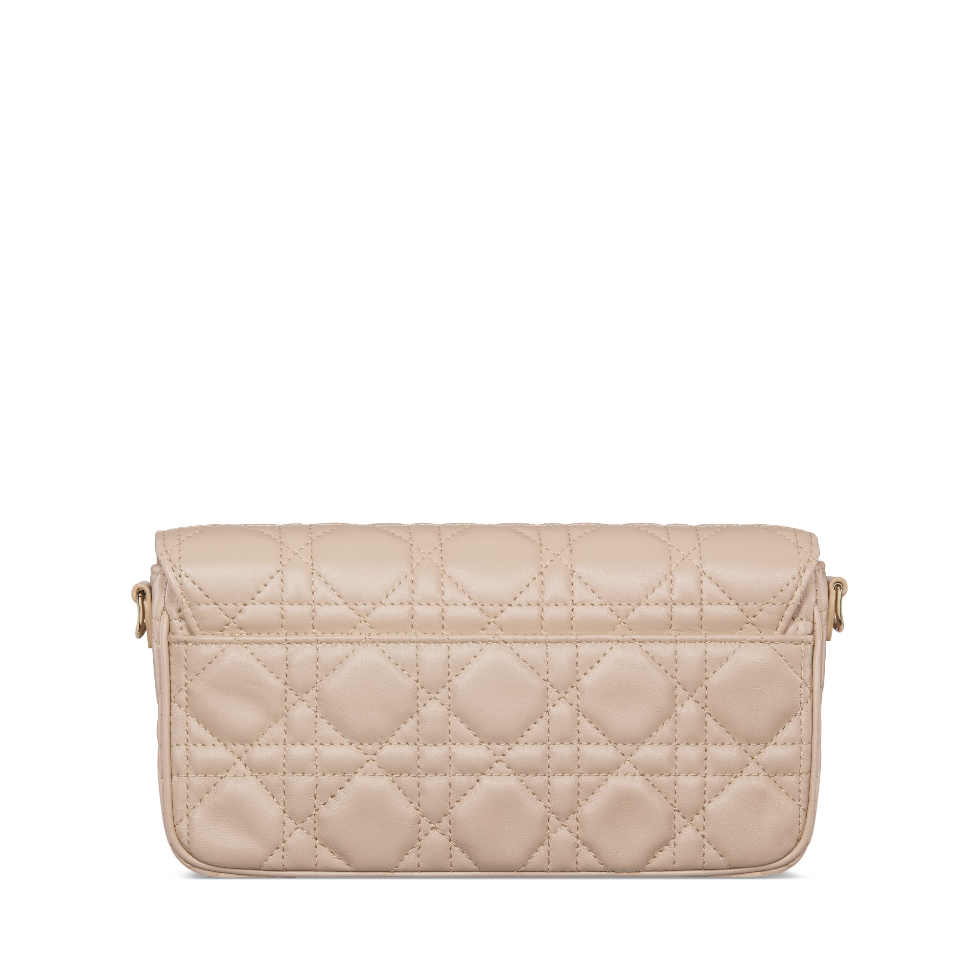 My Dior Pouch with Chain Powder Beige Cannage Lambskin E08