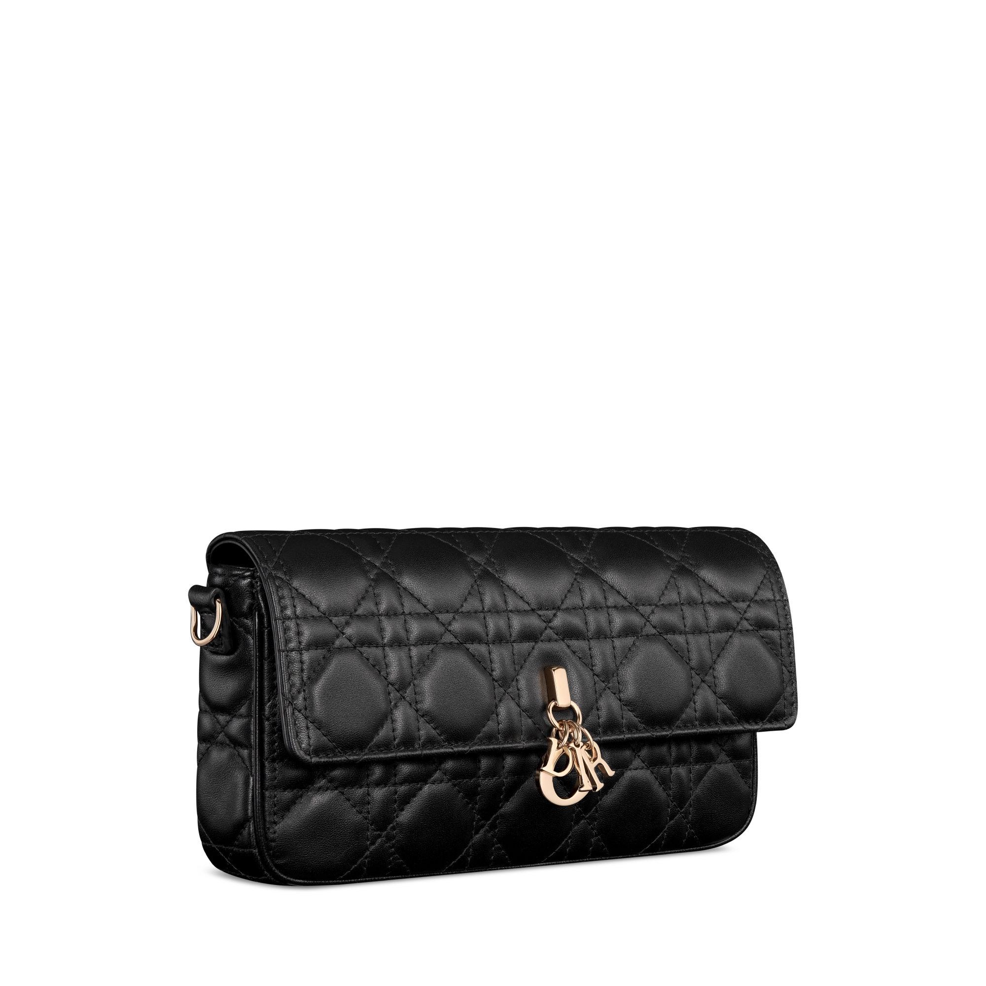 Pochette à chaîne My Dior Cuir d'agneau Cannage noir E03