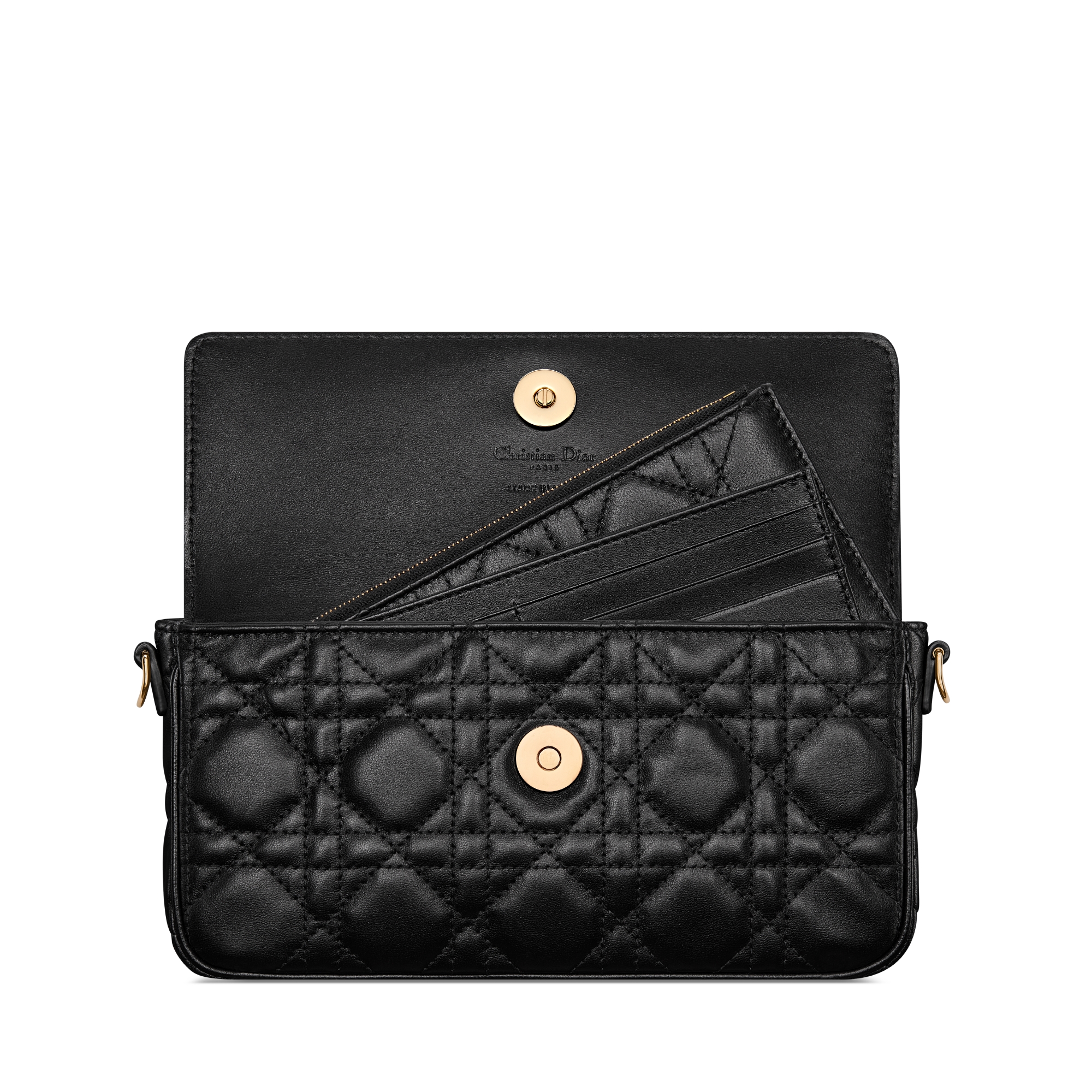 Pochette à chaîne My Dior Cuir d'agneau Cannage noir E10