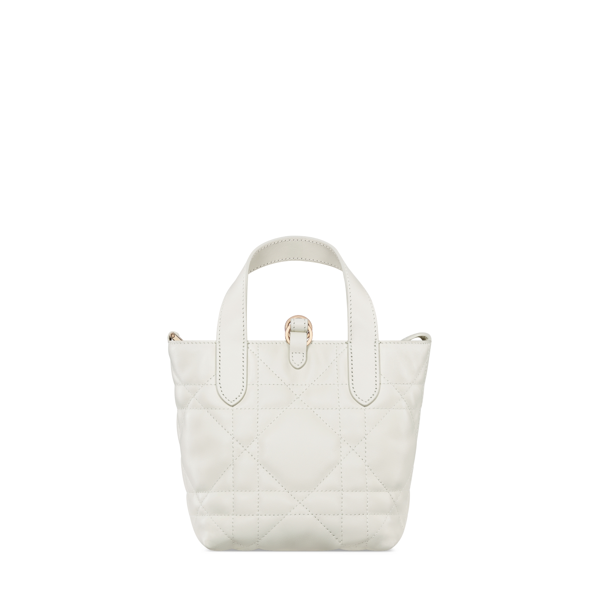 Dior Toujours 直向超微型手挽袋 象牙色大型藤格紋圖案小牛皮 E08