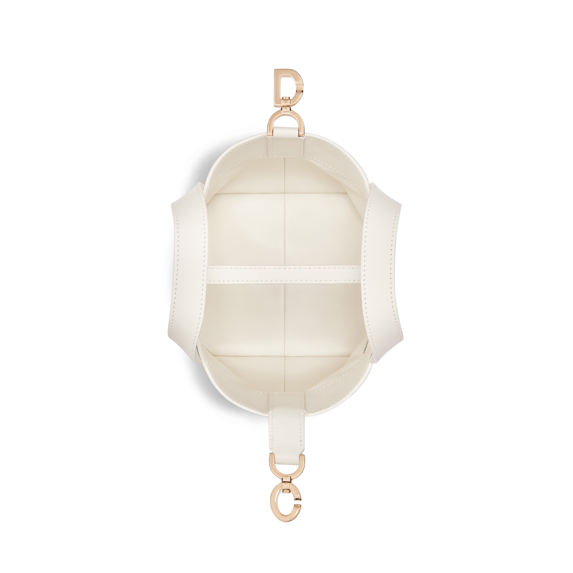 Nano sac cabas vertical Dior Toujours Cuir de veau Macrocannage couleur latte E06