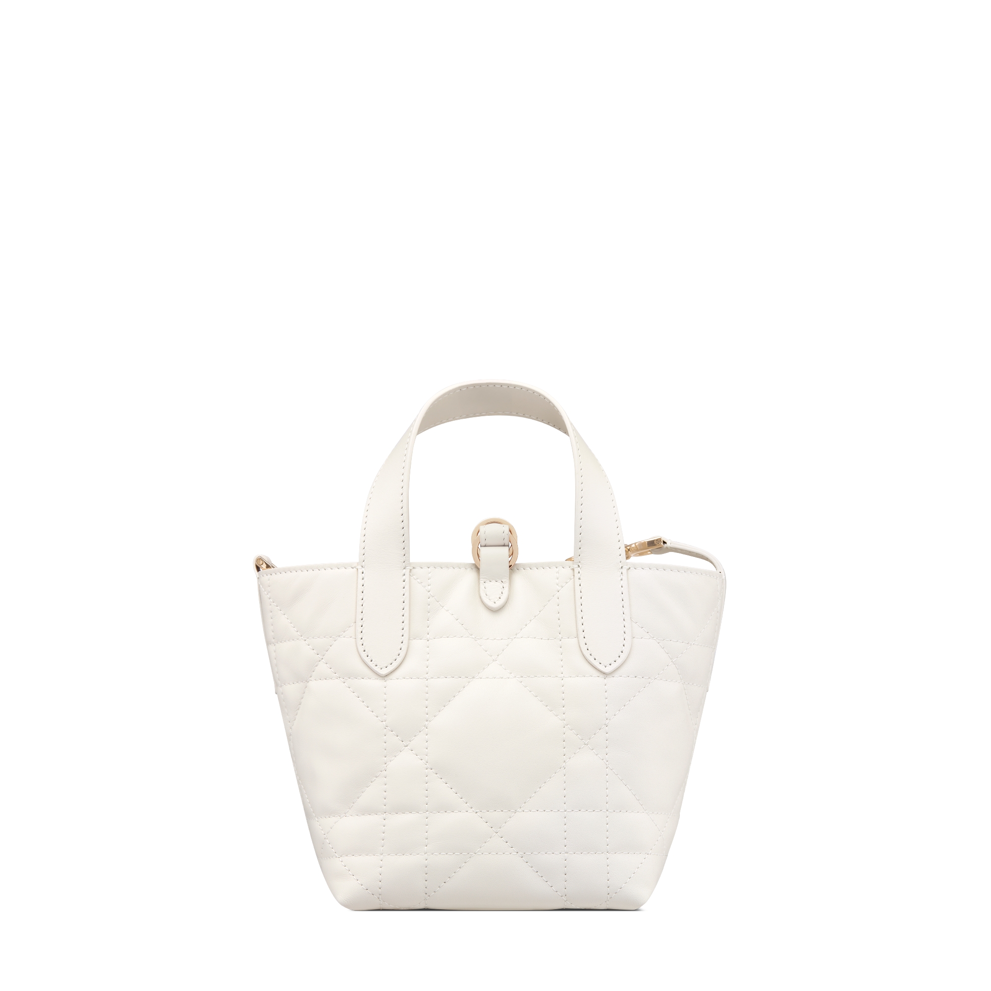 Nano sac cabas vertical Dior Toujours Cuir de veau Macrocannage couleur latte E08