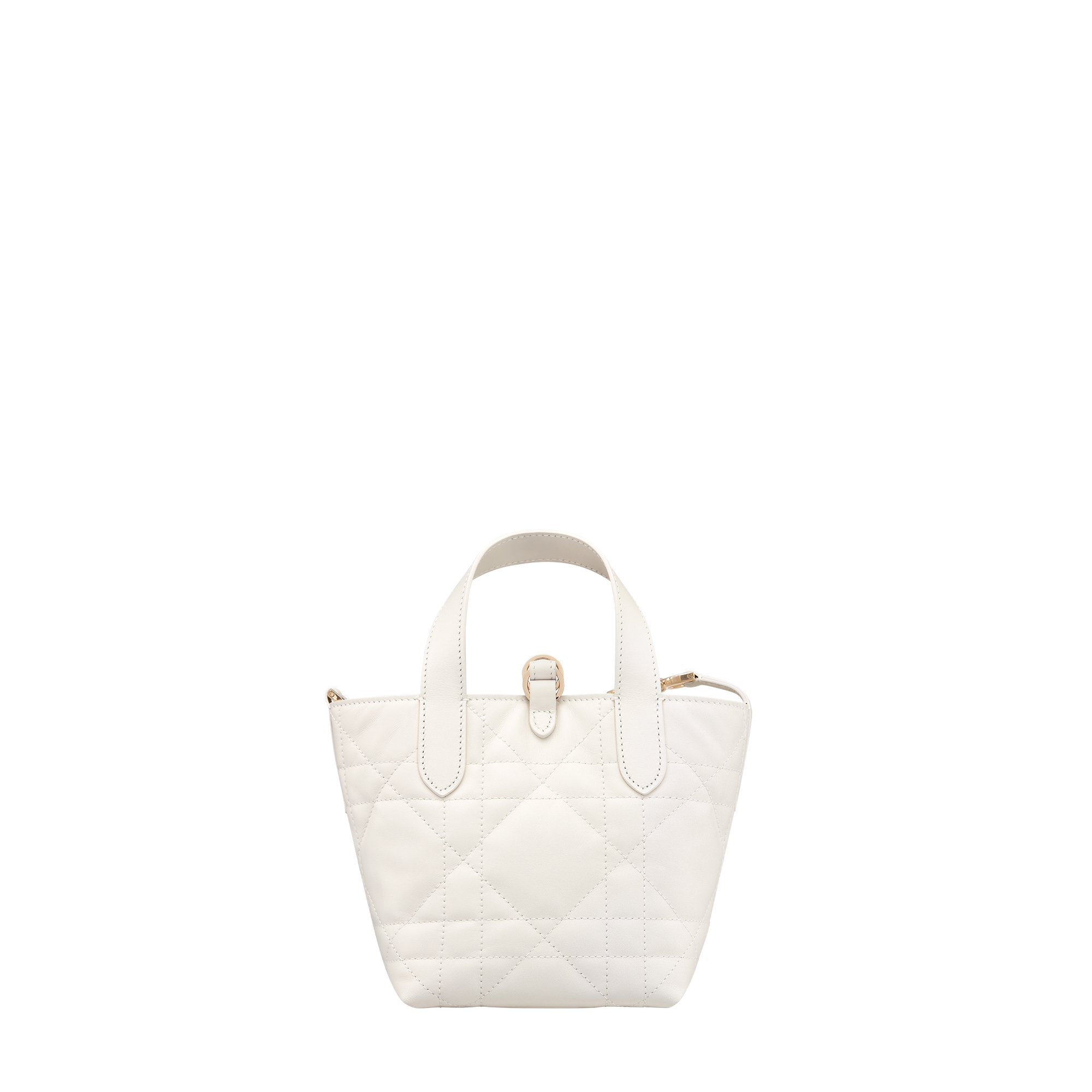 Dior Toujours Vertical Nano Tote Bag Latte Macrocannage Calfskin E08