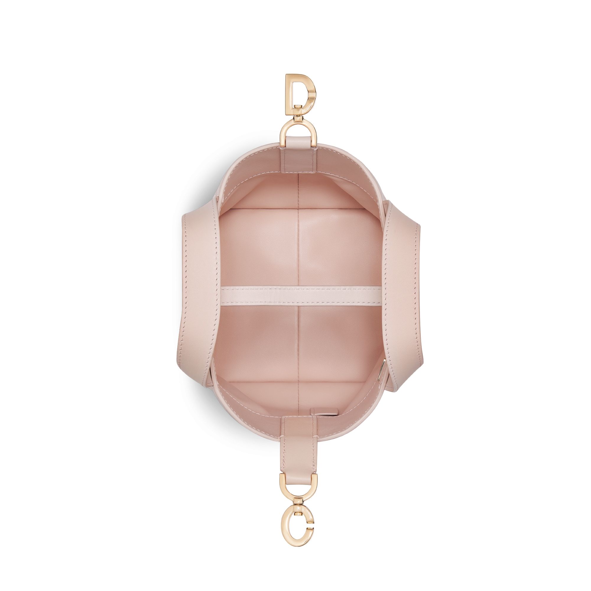 Dior Toujours Vertical Nano Tote Bag Powder Pink Macrocannage Calfskin E06