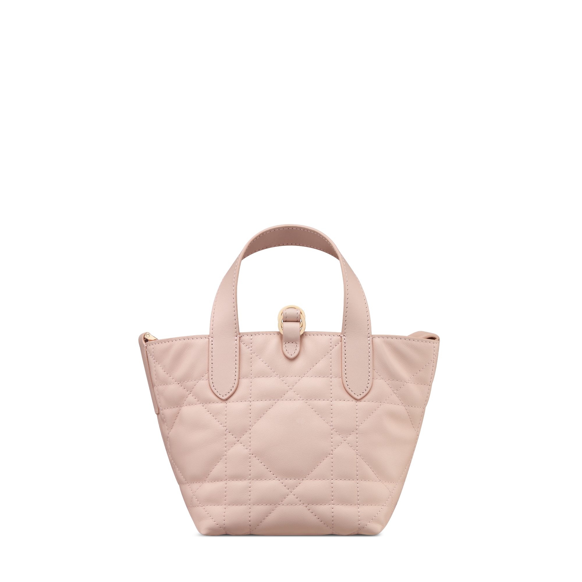 Dior Toujours Vertical Nano Tote Bag Powder Pink Macrocannage Calfskin E08