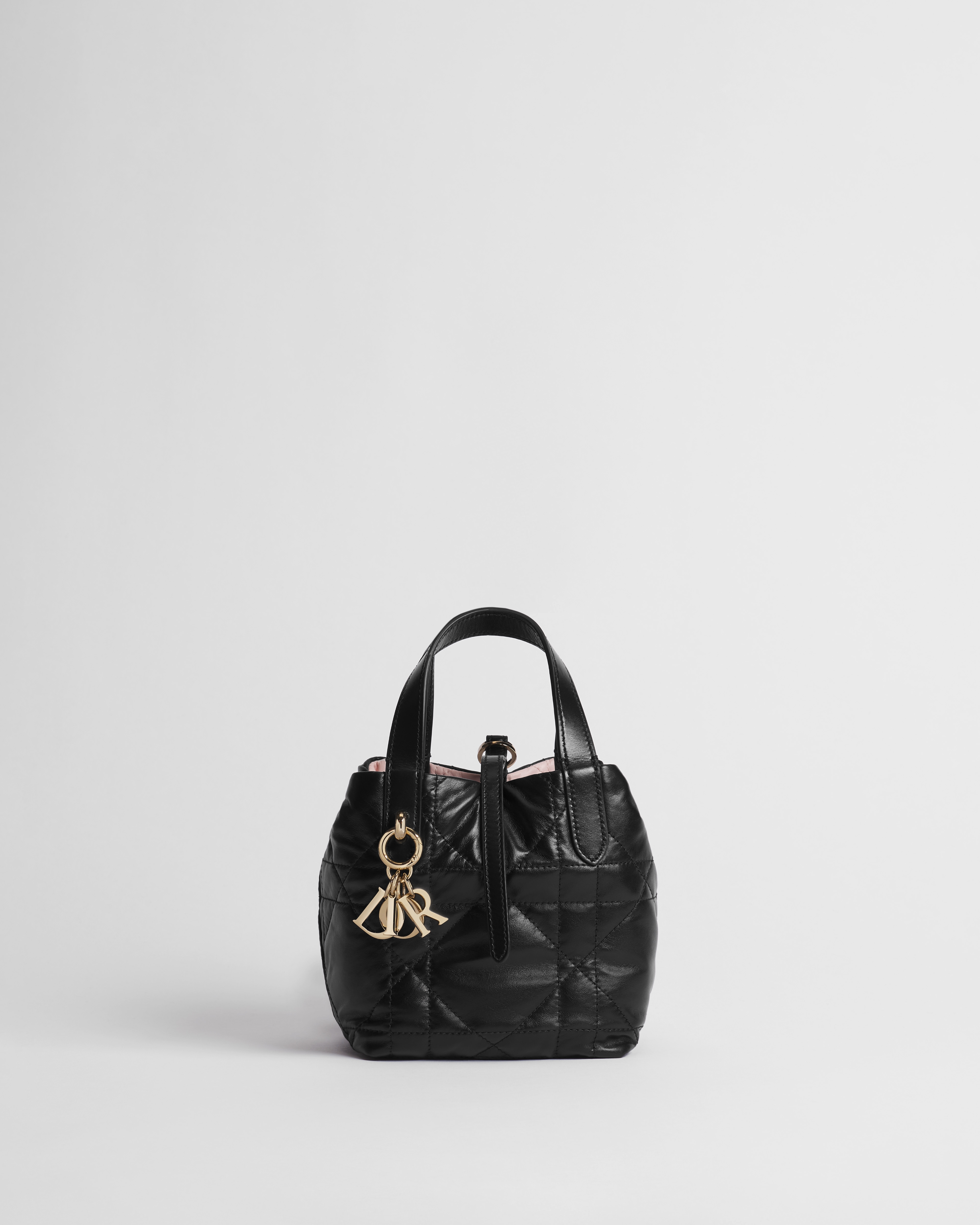 Dior Toujours Reversible Nano Vertical Tote Bag Two-Tone Black and