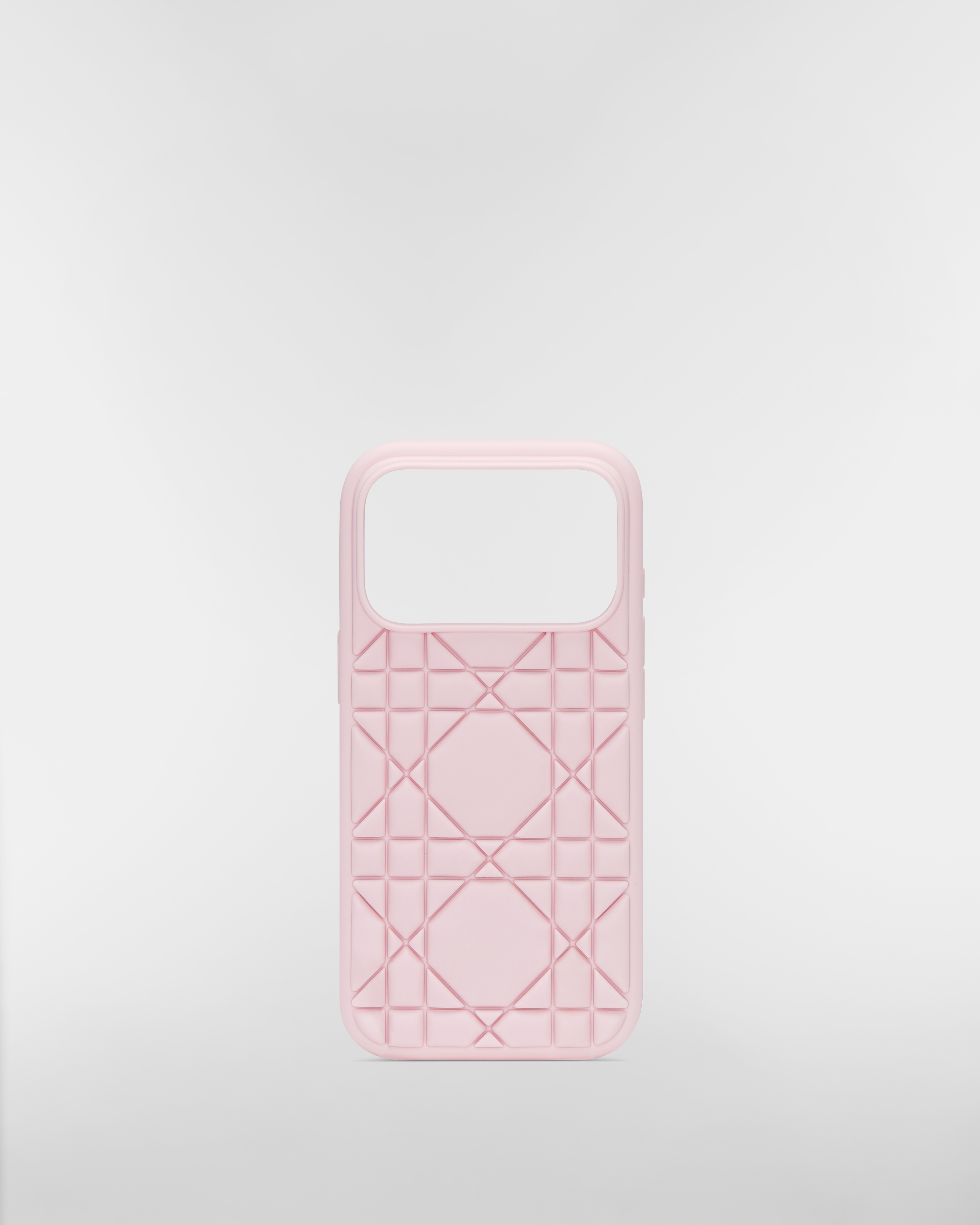 DiorTravel Cover for iPhone 17 Pro Macaron Pink Macrocannage Rubber E01
