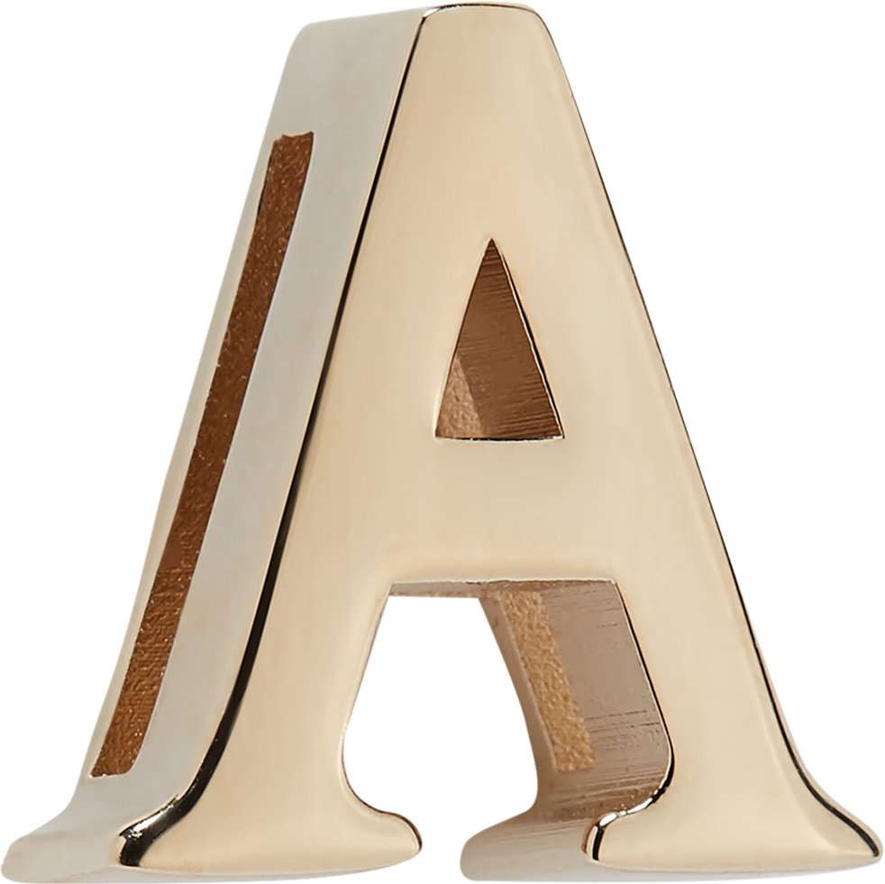 My ABCDior Letter 'A' Badge Pale Gold-Finish Metal | DIOR
