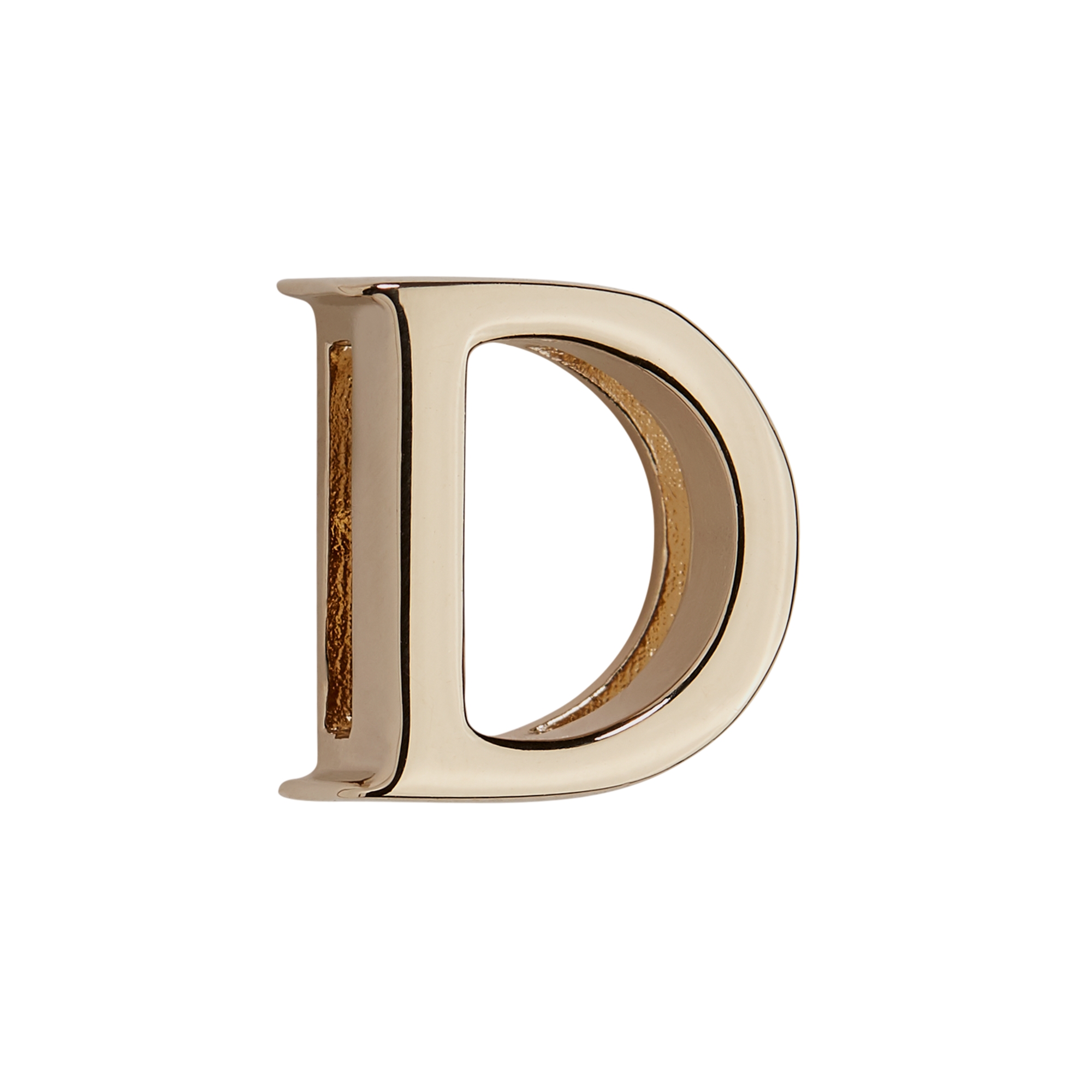 My ABCDior Letter D Badge Pale Gold-Finish Metal E01