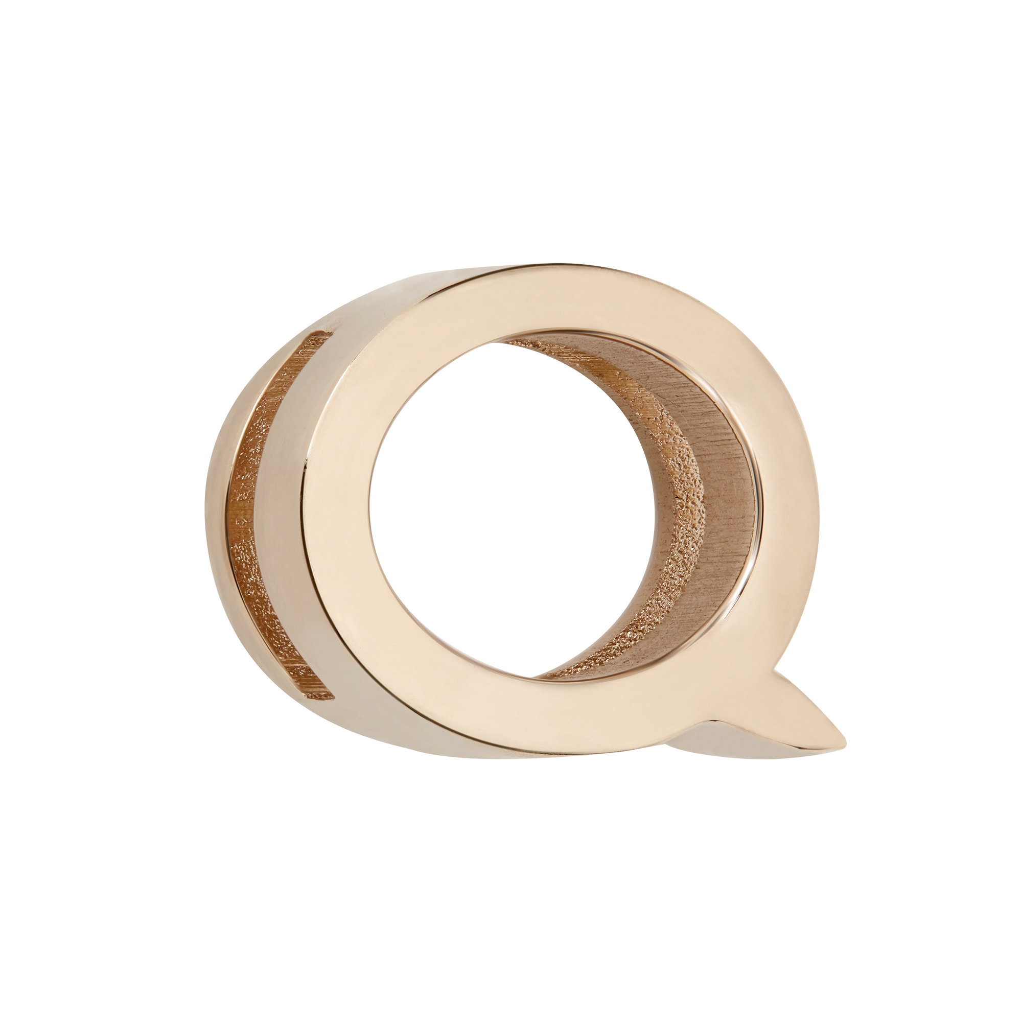 My ABCDior Letter Q Badge Pale Gold-Finish Metal E01