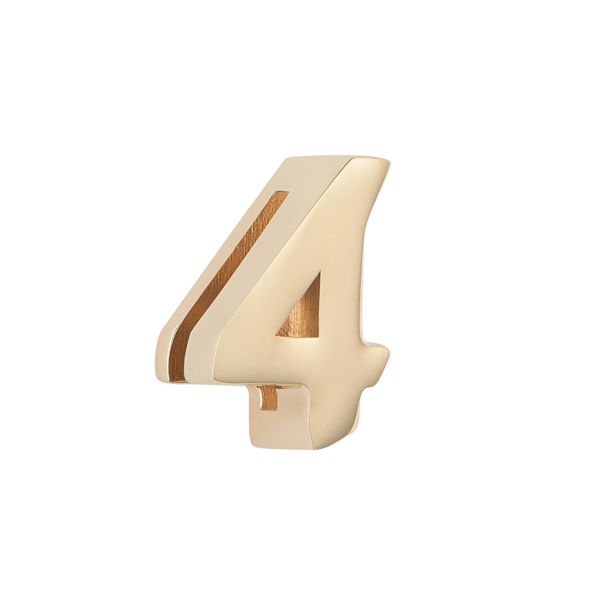 My ABCDior Number 4 Badge Pale Gold-Finish Metal E03