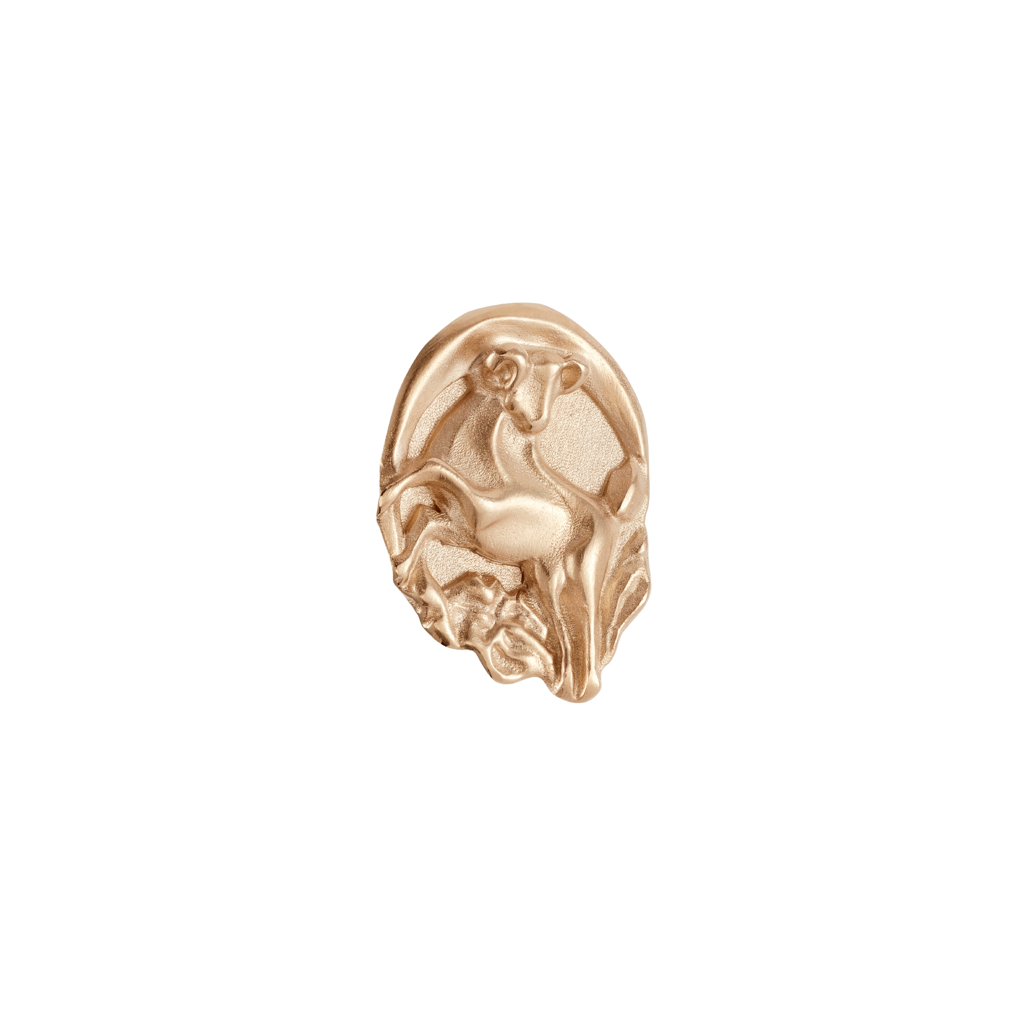 My ABCDior Aries Badge Matte Pale Gold-Finish Metal E01