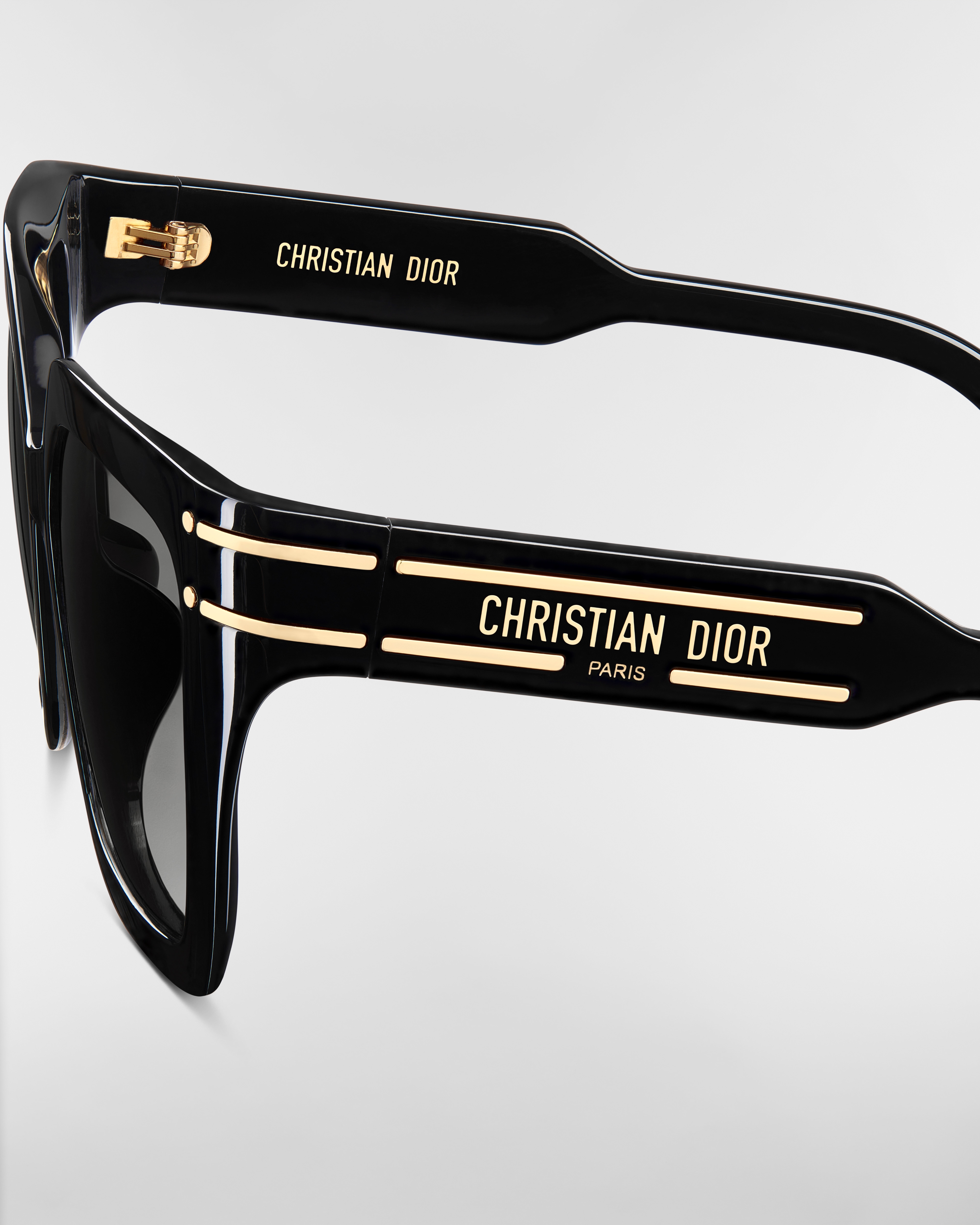 DiorSignature S10F Lunettes de soleil carrées noires E09