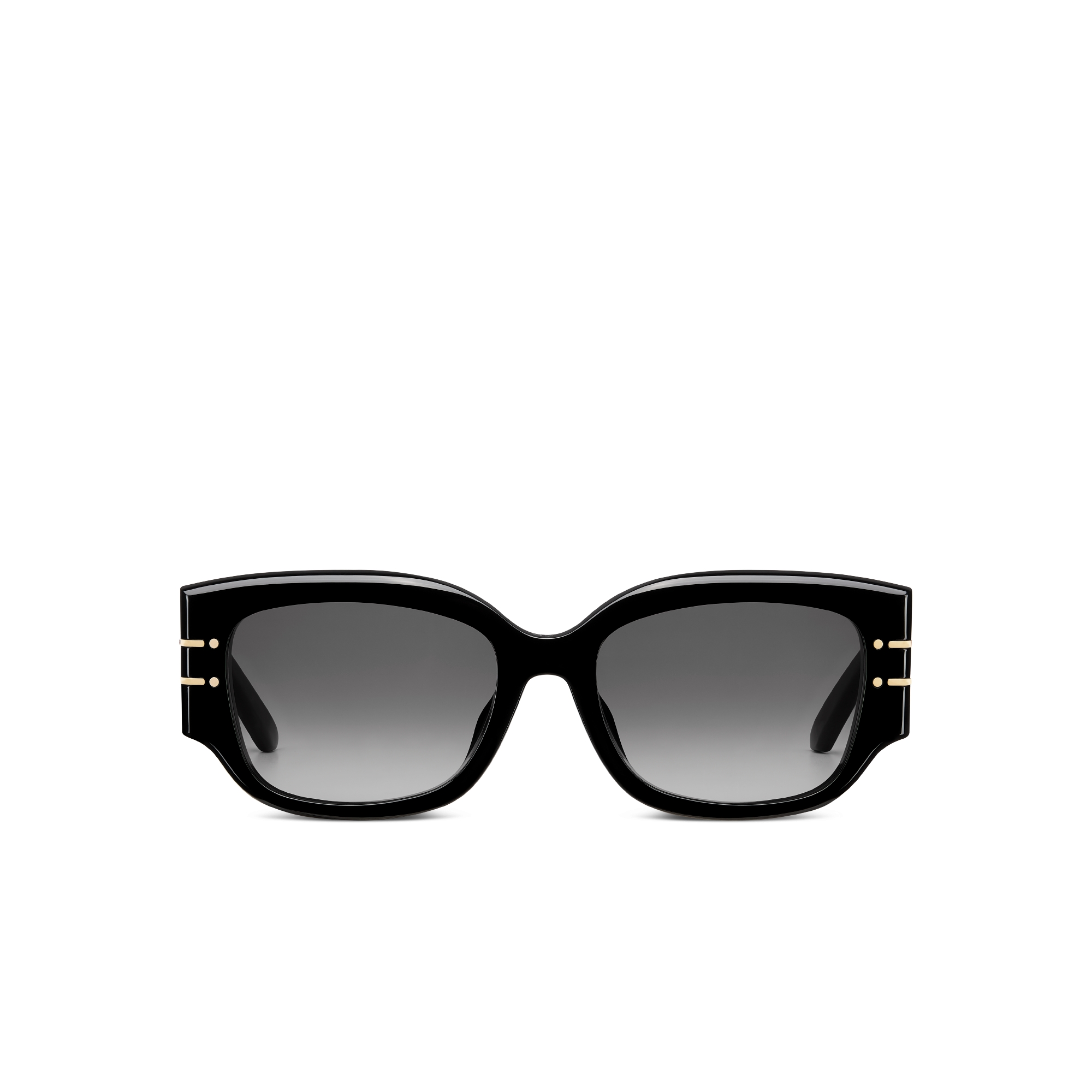 DiorSignature S13F Óculos escuros pretos com formato retangular E01