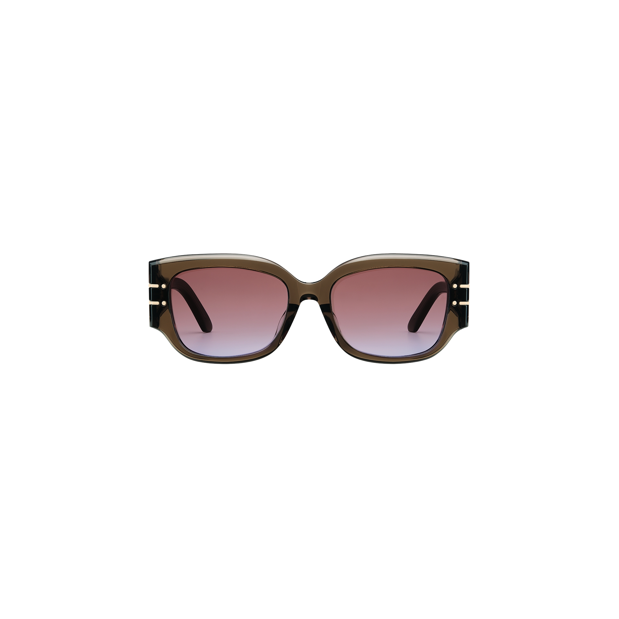 DiorSignature S13F Transparent Brown Square Sunglasses E01