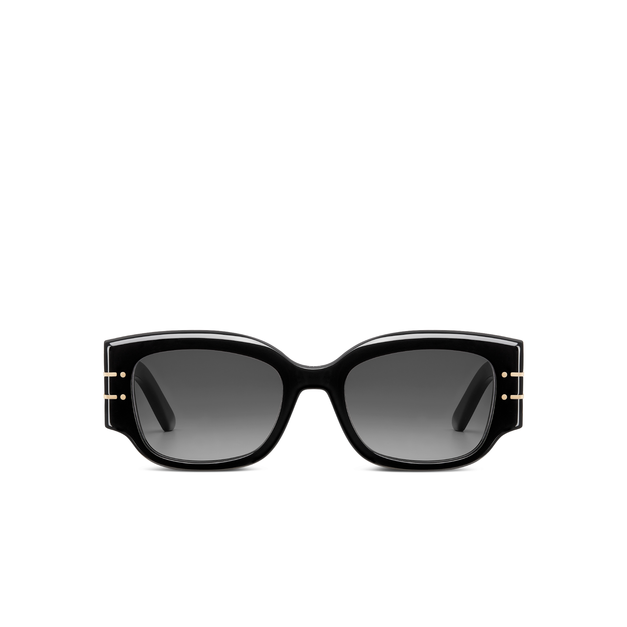 DiorSignature S13I Rechteckige Sonnenbrille in Schwarz E01