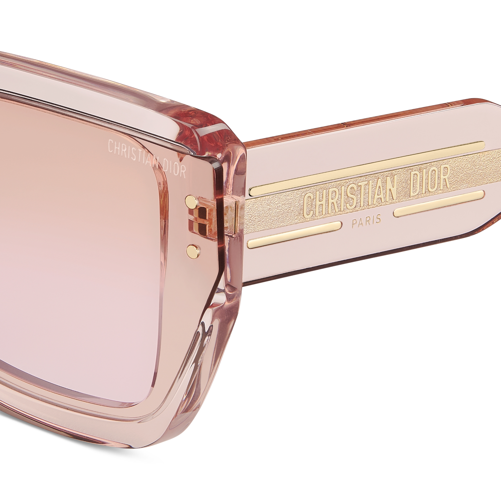 DiorSignature S14I Transparent Pink Square Sunglasses | DIOR