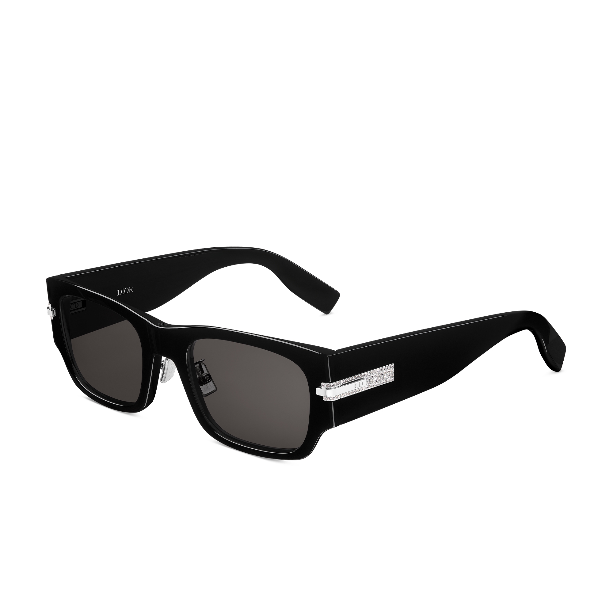 DiorBlackSuit XL S3F 黑色長方形太陽眼鏡 E03