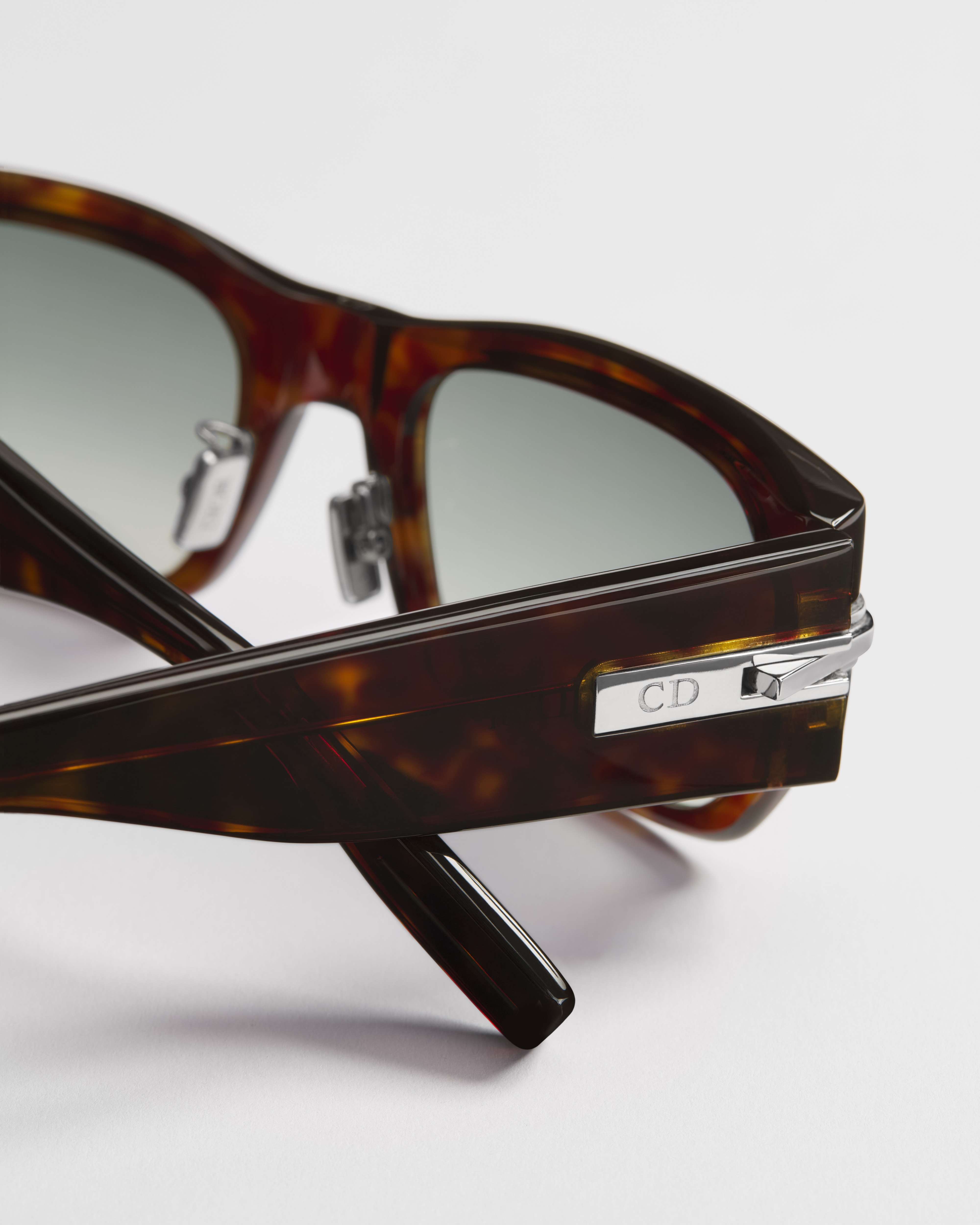 DiorBlackSuit XL S4F Brown Tortoiseshell-Effect Square Sunglasses E08