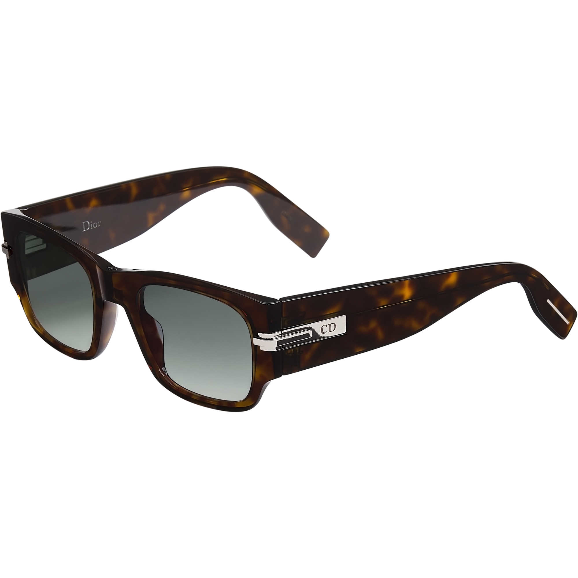  Brown Tortoiseshell-Effect Square Sunglasses