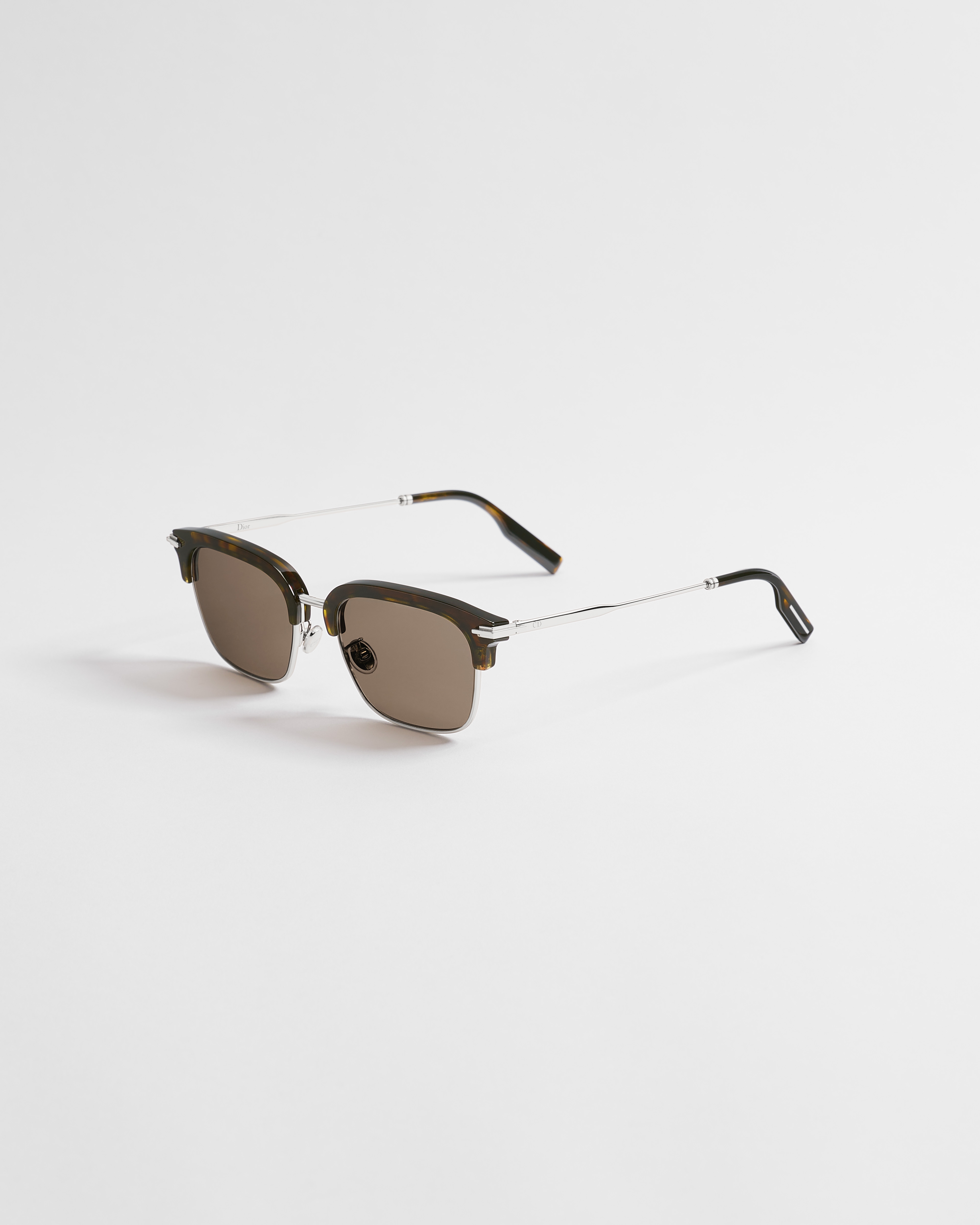 DiorBlackSuit C2U Clubmaster-Sonnenbrille mit Schildpattoptik in Braun E03