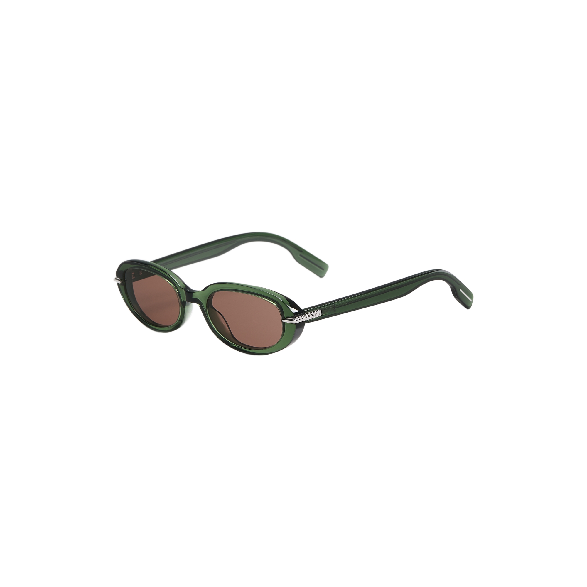  Gafas de sol ovaladas en verde transparente